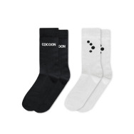 Cocoon Socks Size 42-45 Black / White (2 Pairs)