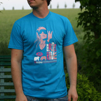 S-score Electrorave Shirt (Bright Blue / Teal)