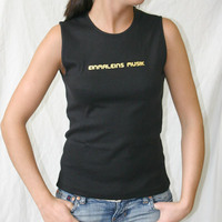 Einmal Eins Musik Girl Tankshirt (Black / Gold Print)