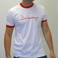 Karmarouge Ringershirt (White / Red)
