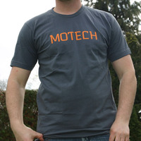 Motech Logoshirt (Asphalt / Orange Logo)