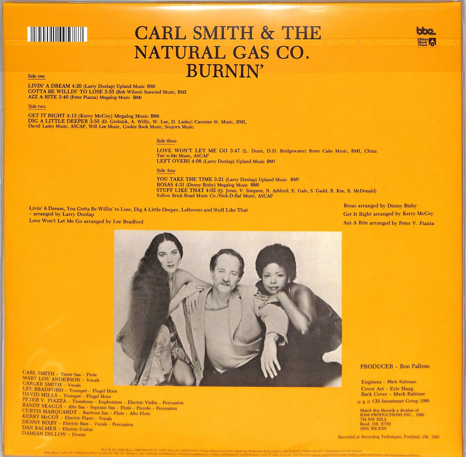 英2LP Carl Smith And The Natural Gas Burnin BBE586ALP BBE /00520 Carl Smith / Natural Gas Company/Burnin' BBE586ALP Used LP