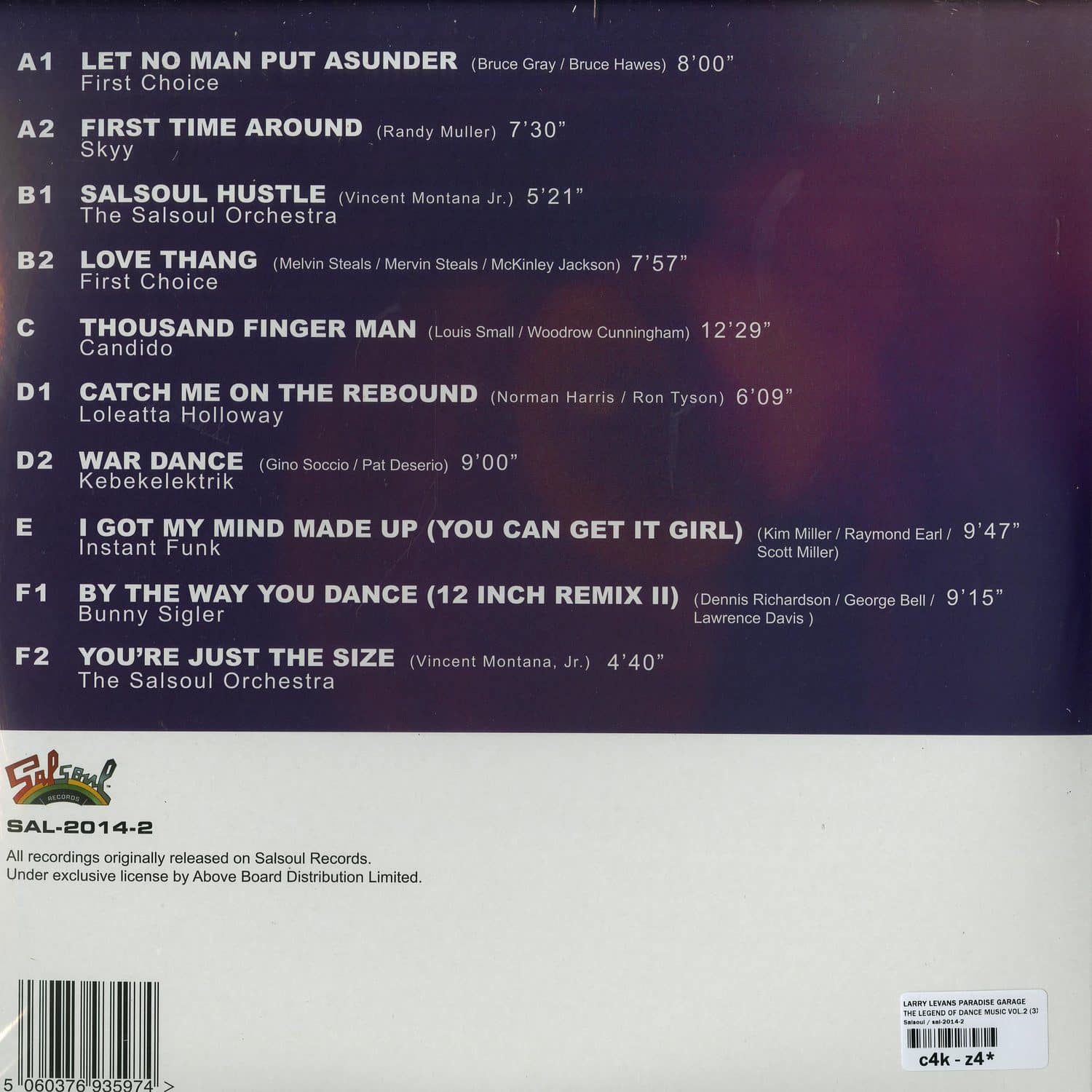 Larry Levans Paradise Garage - THE LEGEND OF DANCE MUSIC VOL.2