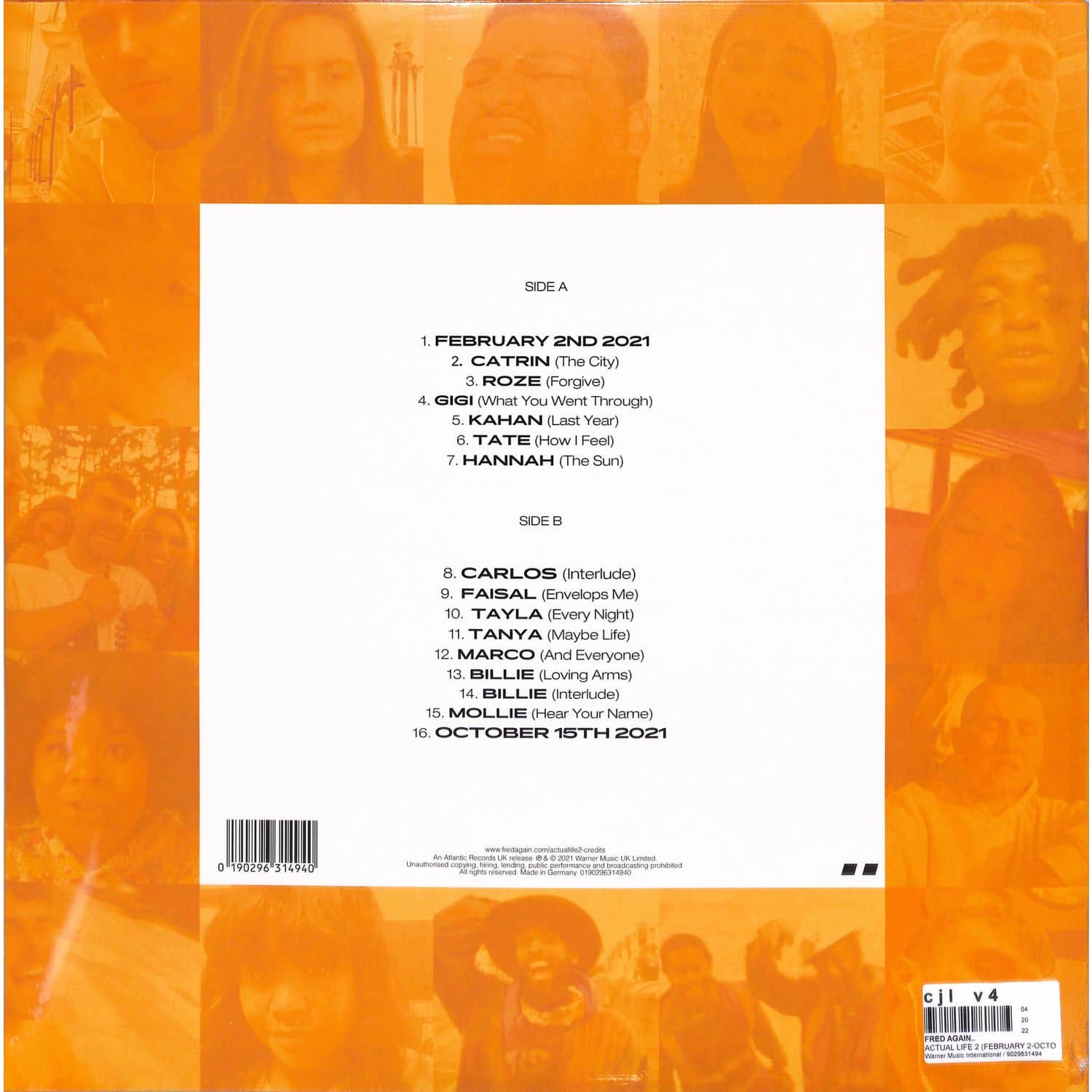 洋楽 Fred Again.. - Actual Life 2 Actual Life 2 (February 2 - October 15 2021) | Fred again..