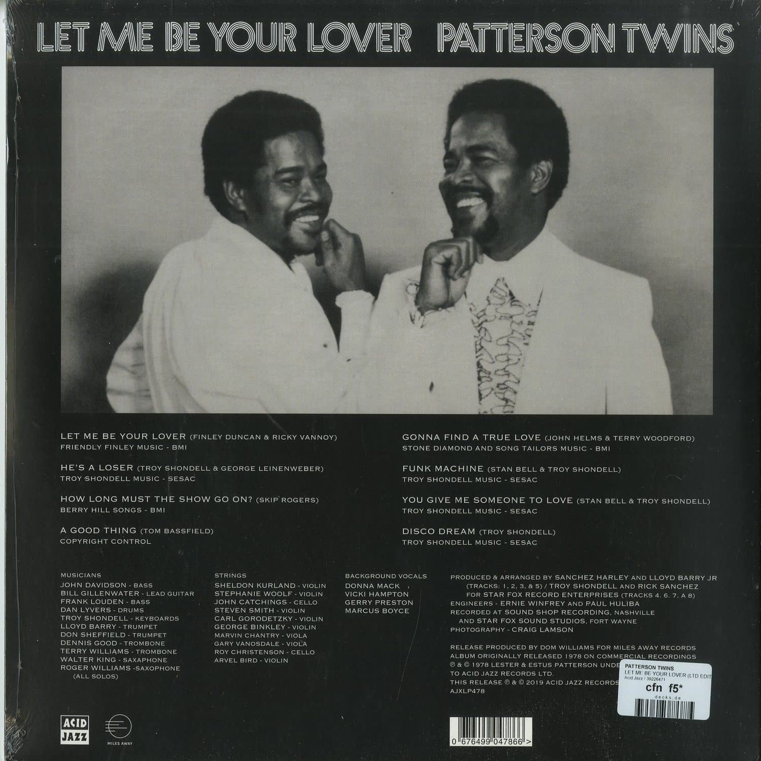 Patterson Twins - LET ME BE YOUR LOVER / Acid Jazz / 39226471 | 12