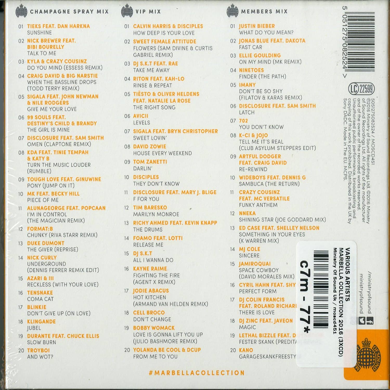 Various Artists MARBELLA COLLECTION 2016