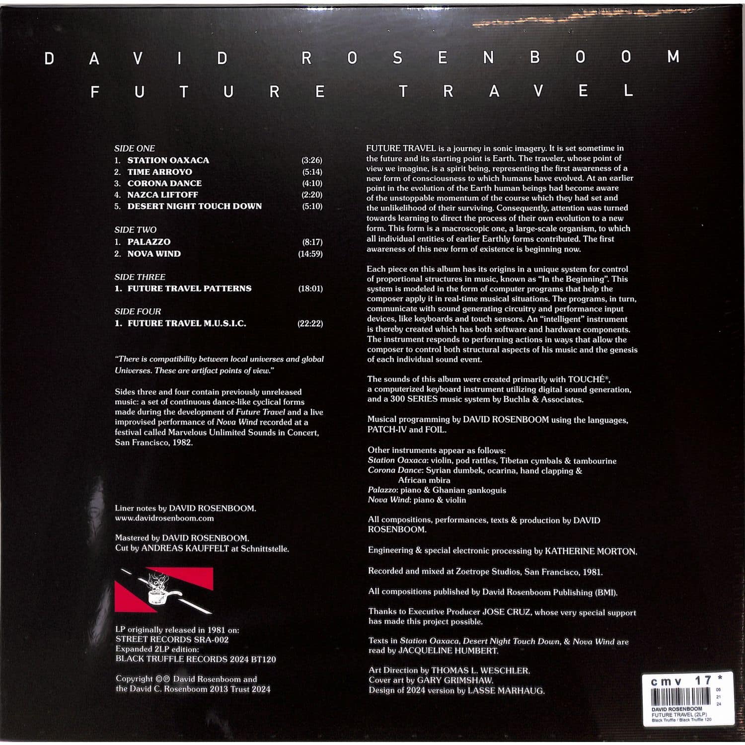 David Rosenboom - FUTURE TRAVEL / Black Truffle / Black Truffle
