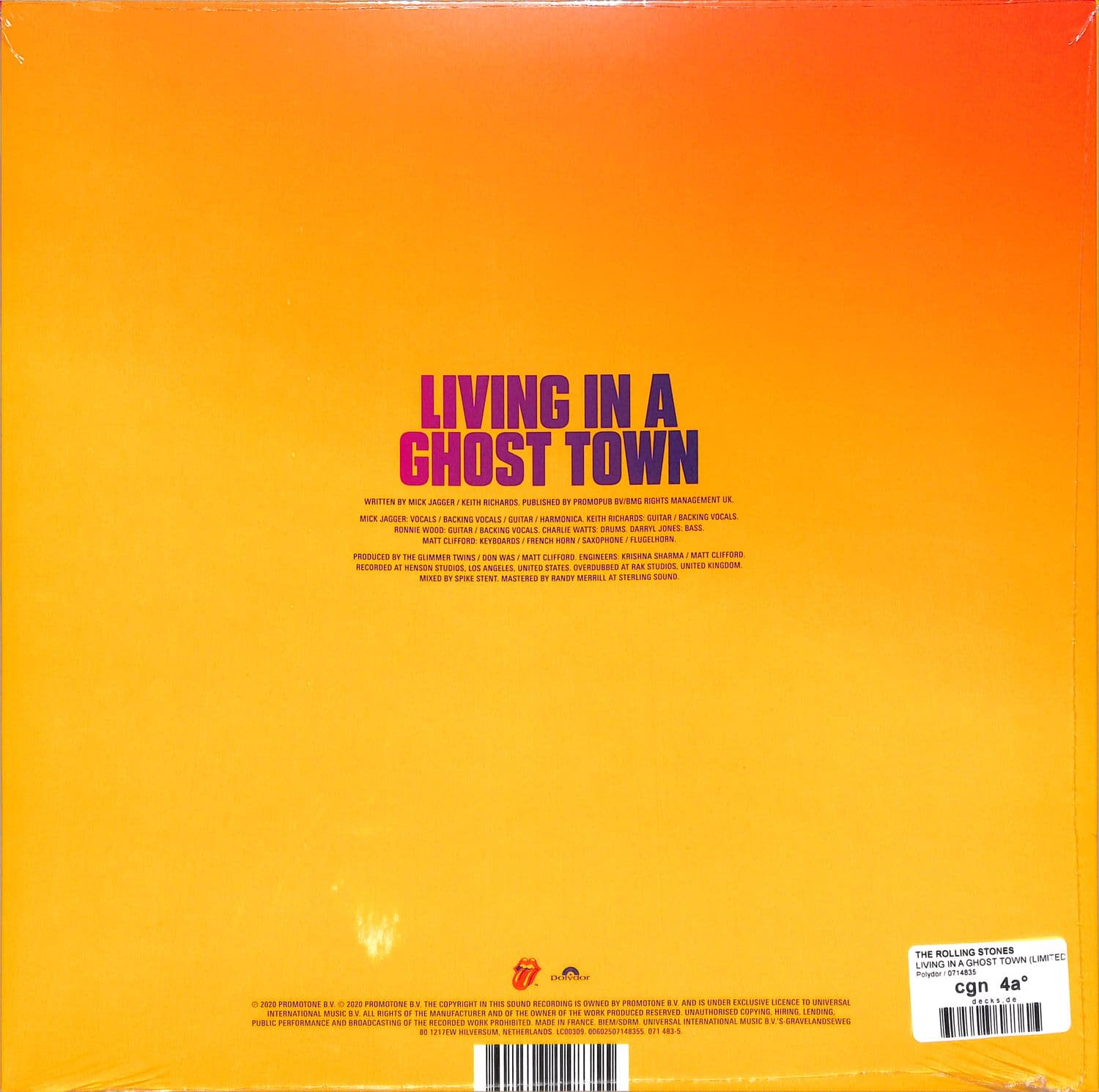 The Rolling Stones LIVING IN A GHOST TOWN