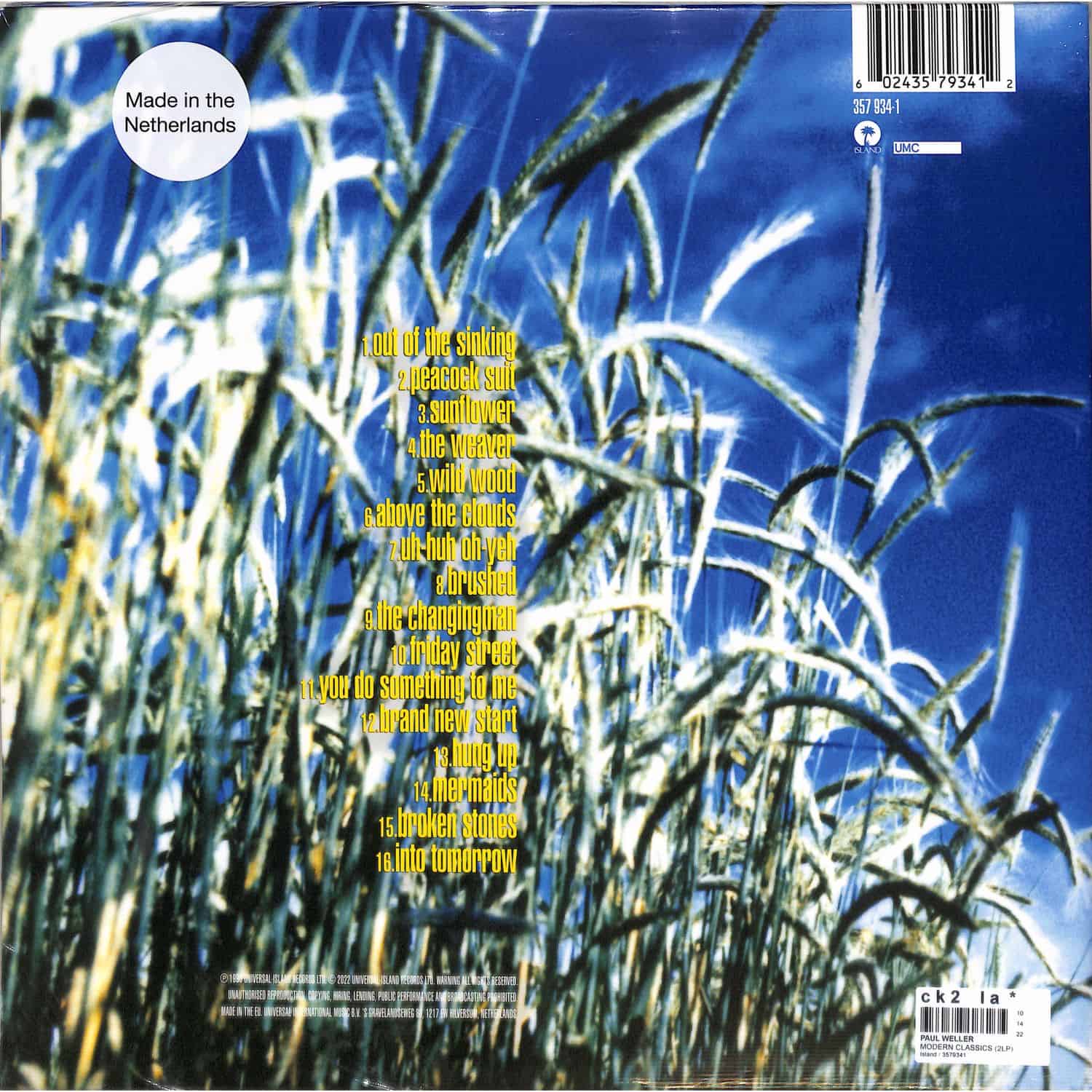 Paul Weller Modern Classics UK オリジナル LP UKオリジナル◾️Paul Weller『Modern Classics』