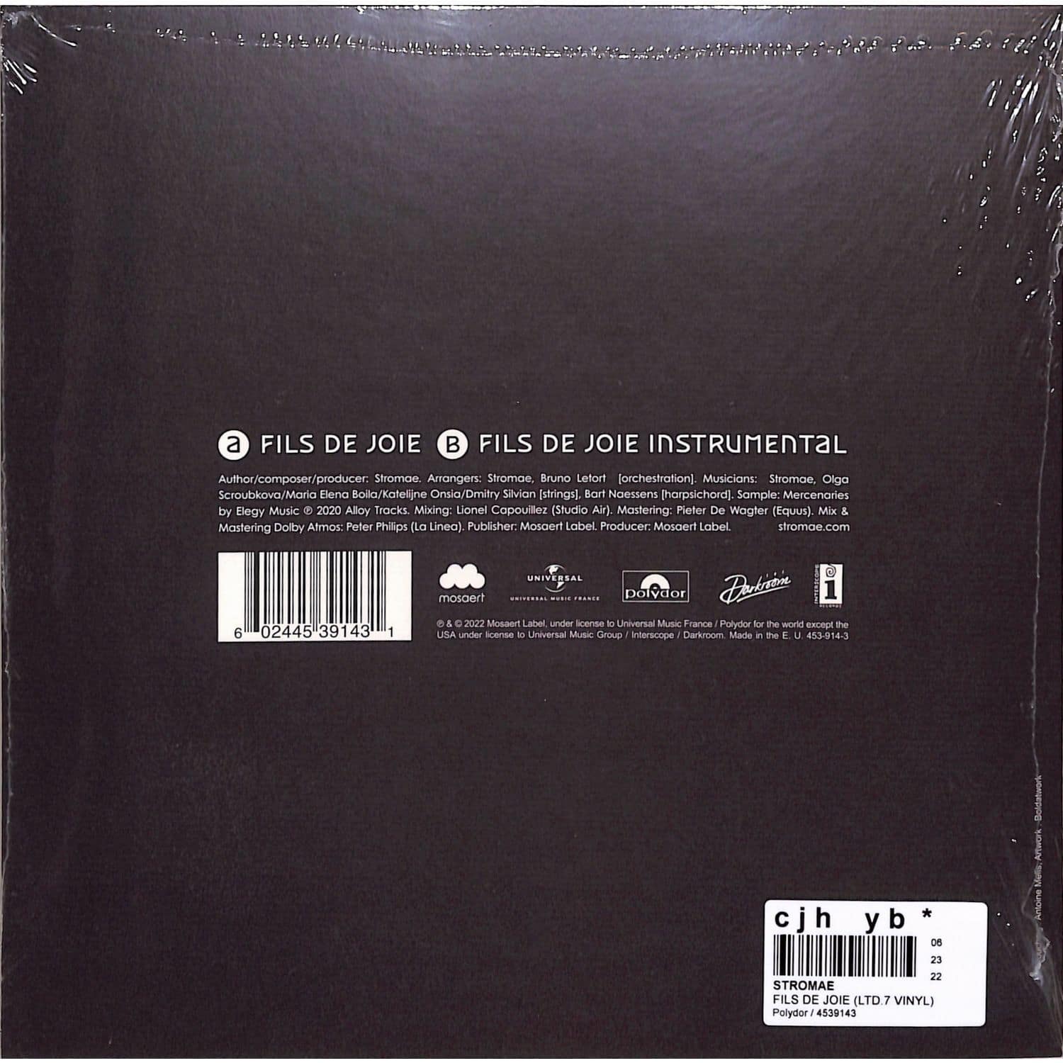 欧7” Stromae Fils De Joie 4539143 Mosaert, Universal Music France, Polydor, Darkroom (4), Interscope Records /00080 Fils de joie - song and lyrics by Stromae | Spotify