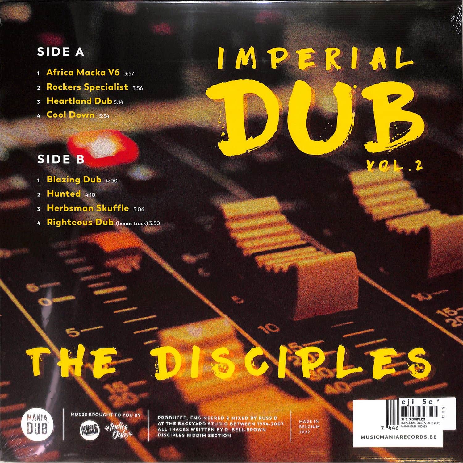 英LP Disciples Imperial Dub Volume 2 MD023 Mania Dub /00230 The Disciples | Imperial Dub Vol.2 – Serendeepity