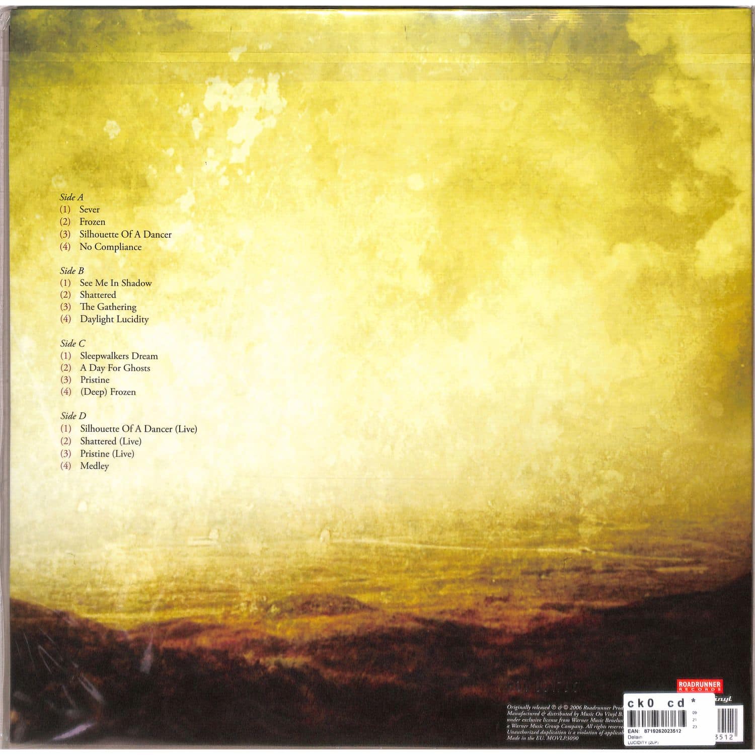 欧2LP Delain Lucidity MOVLP3090 Music On Vinyl /00520 Lucidity-Limited Gatefold, 180-g Transparent Green Colored