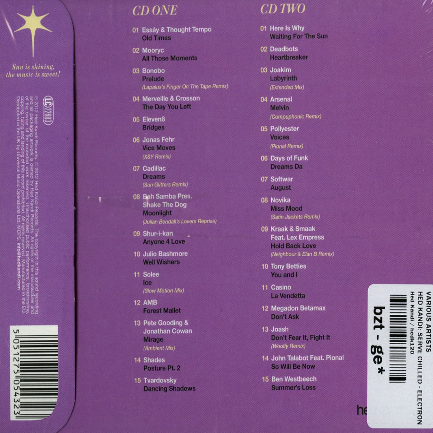 Various Artists - HED KANDI: SERVE CHILLED - ELECTRONIC SUMMER