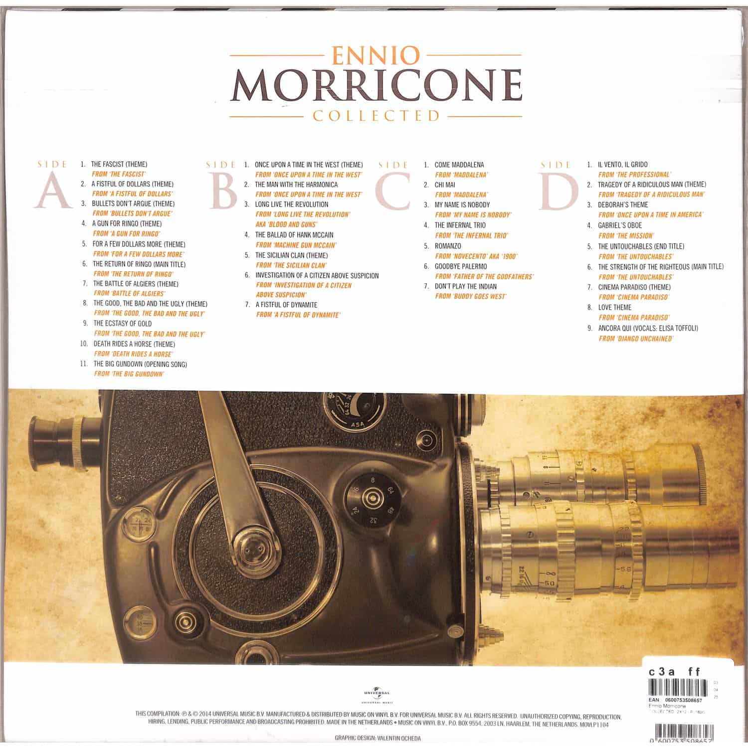 欧2LP Ennio Morricone Ennio Morricone Collected MOVLP1104 Music On Vinyl 未開封 /00660 Ennio Morricone – Ennio Morricone Collected – 2 x Vinyl