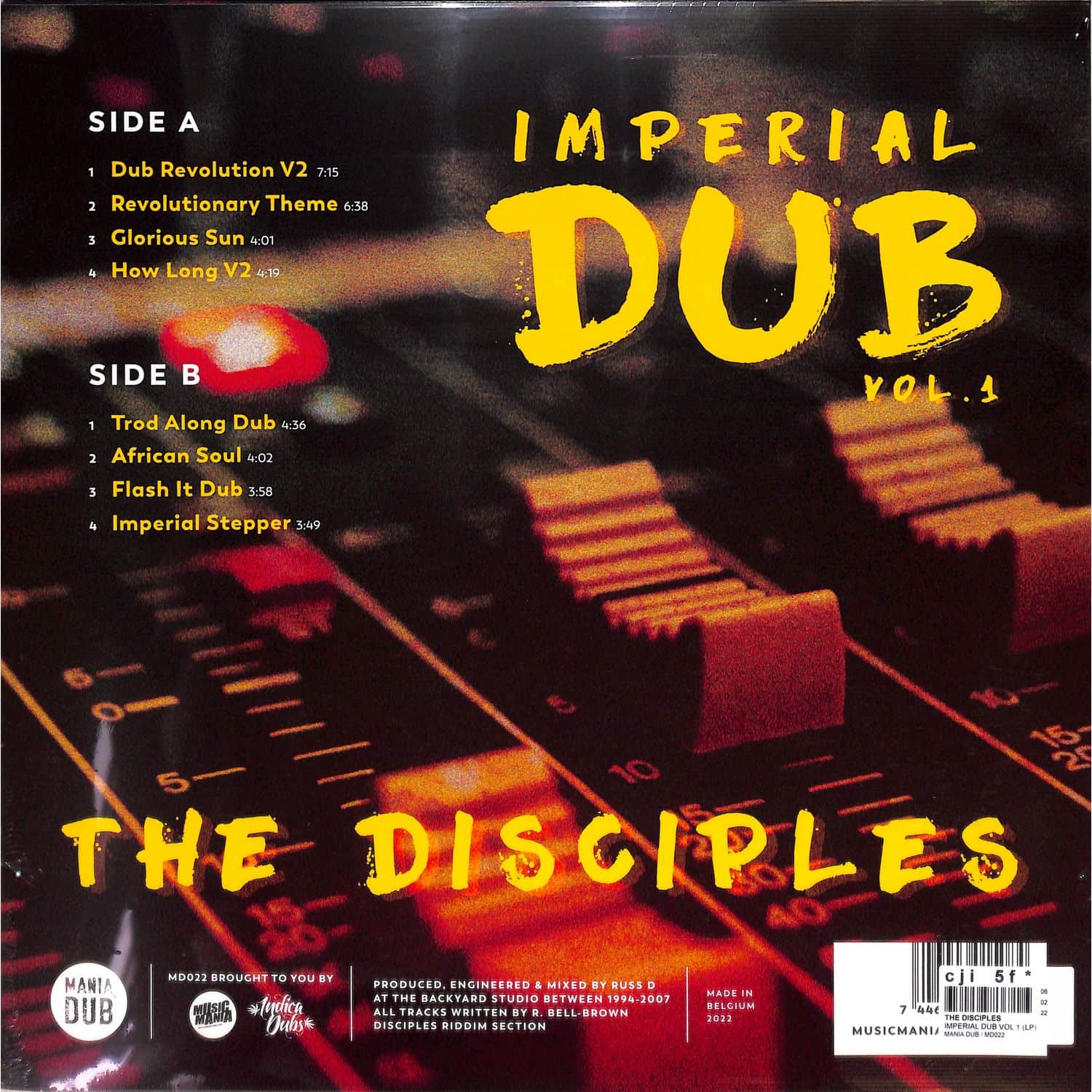 英LP Disciples Imperial Dub Volume 1 MD022 Mania Dub /00235 THE DISCIPLES Imperial Dub Vol. 1 RSD LP NEW VINYL Mania Dub