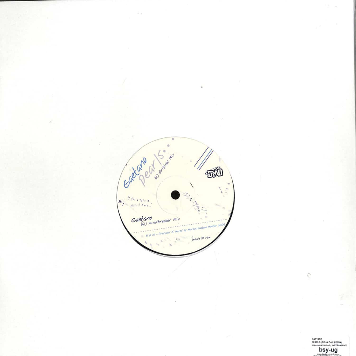 Gaetano - PEARLS / Imperanza Limited / IMPERANZA003 | 12 Inch