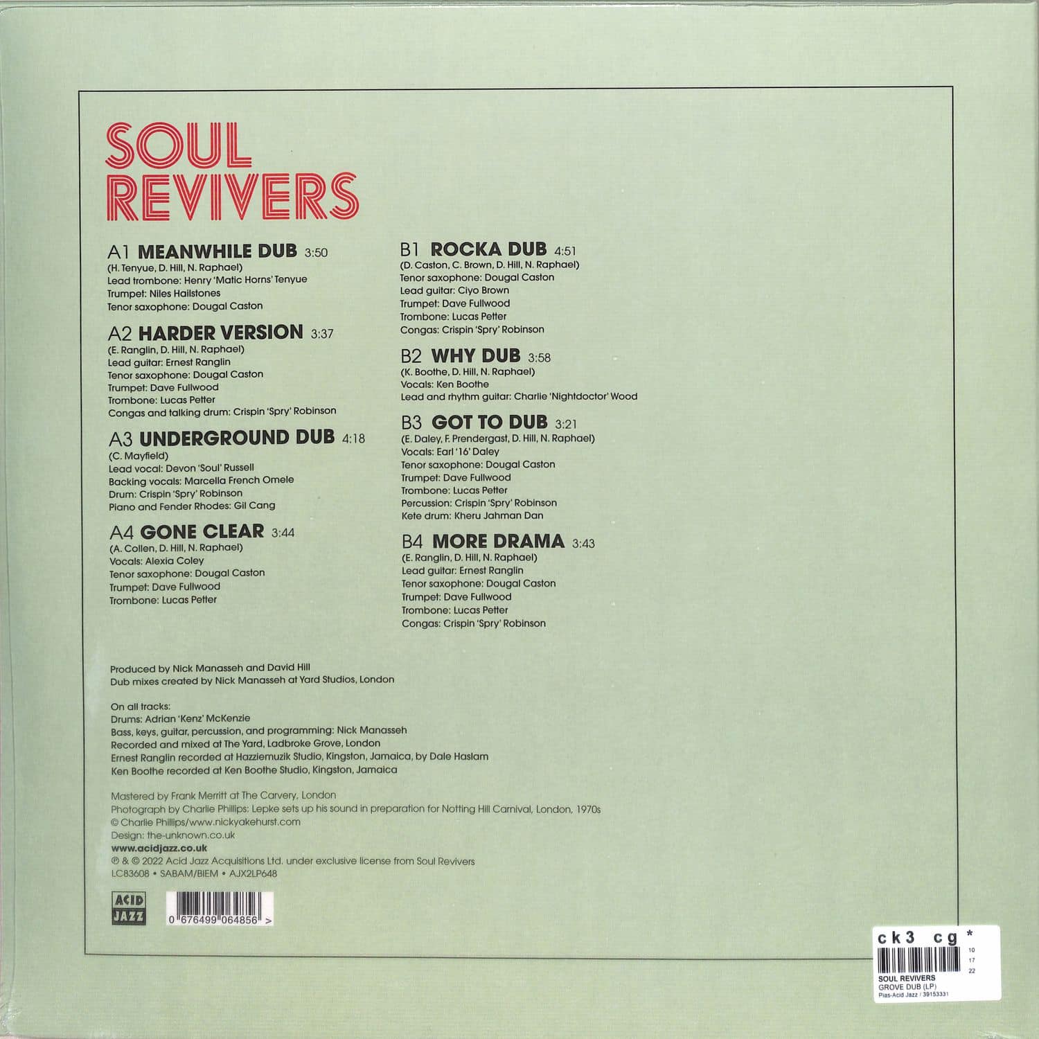 Soul Revivers - GROVE DUB / Pias-Acid Jazz / 39153331 | LP Vinyl