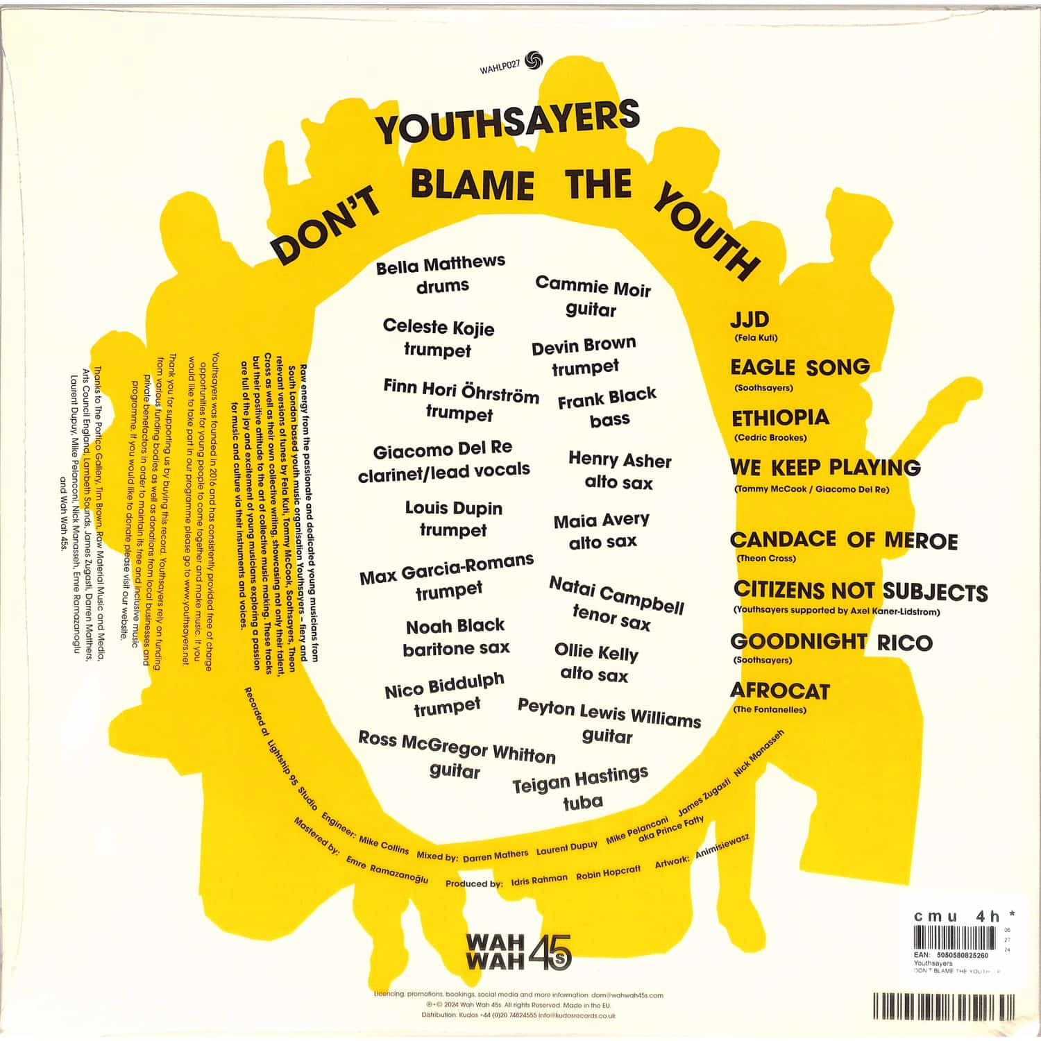 英LP Youthsayers Dont Blame the Youth WAHLP027 Wah Wah 45s /00260 YOUTHSAYERS / DON'T BLAME THE YOUTH - Wah Wah 45s