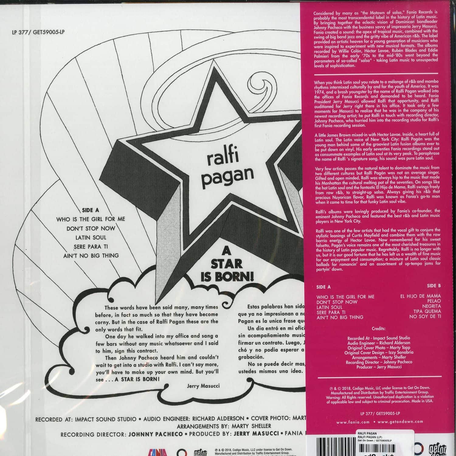Ralfi Pagan ラルフィ・パガーン Lp ラテン WITH LOVE/RALFI PAGAN/ラルフィ・パガーン/ C [ X gLA ?` I q