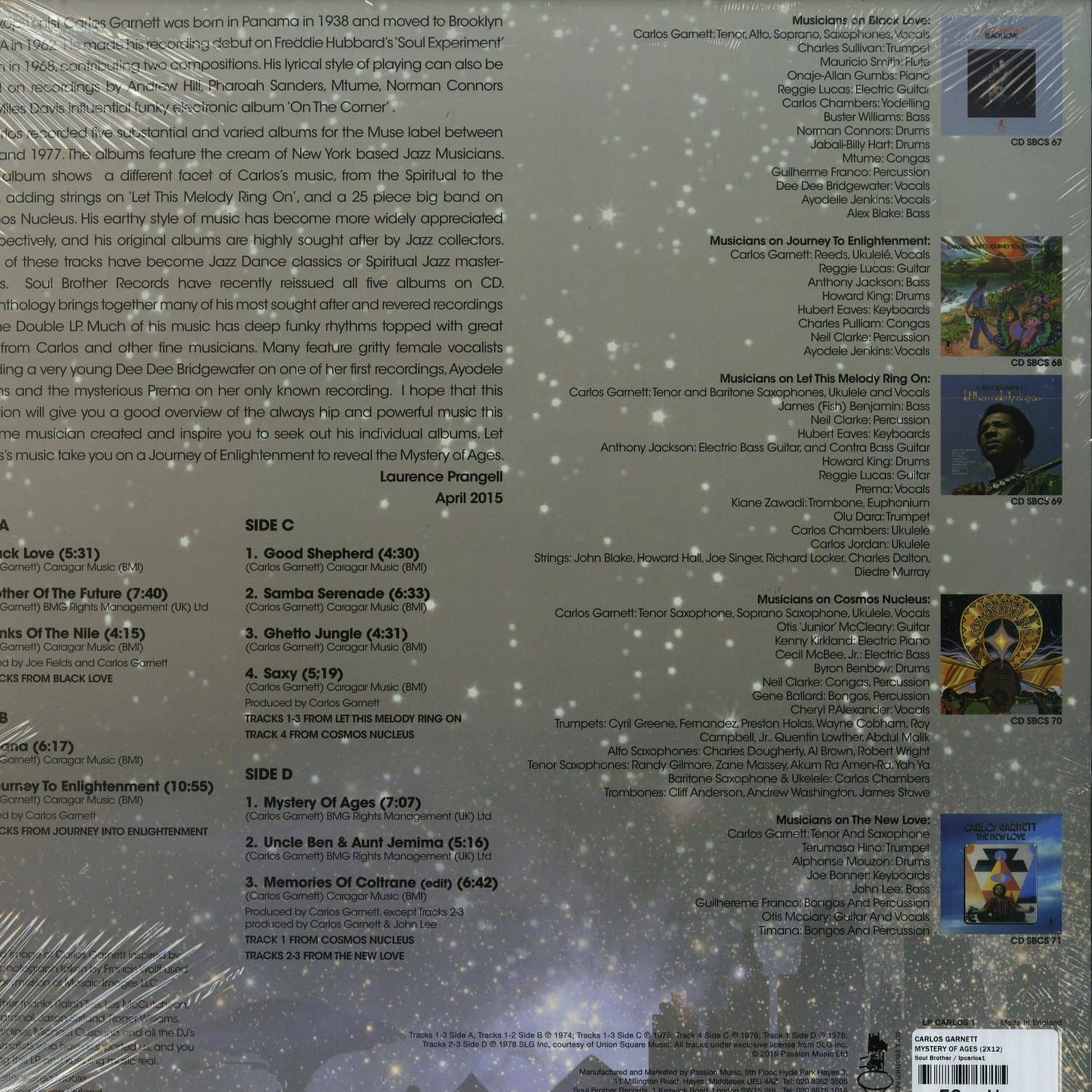 Carlos Garnett Mystery of Ages 500枚限定盤 Amazon Music - カルロス・ガーネットのAnthology - Mystery of