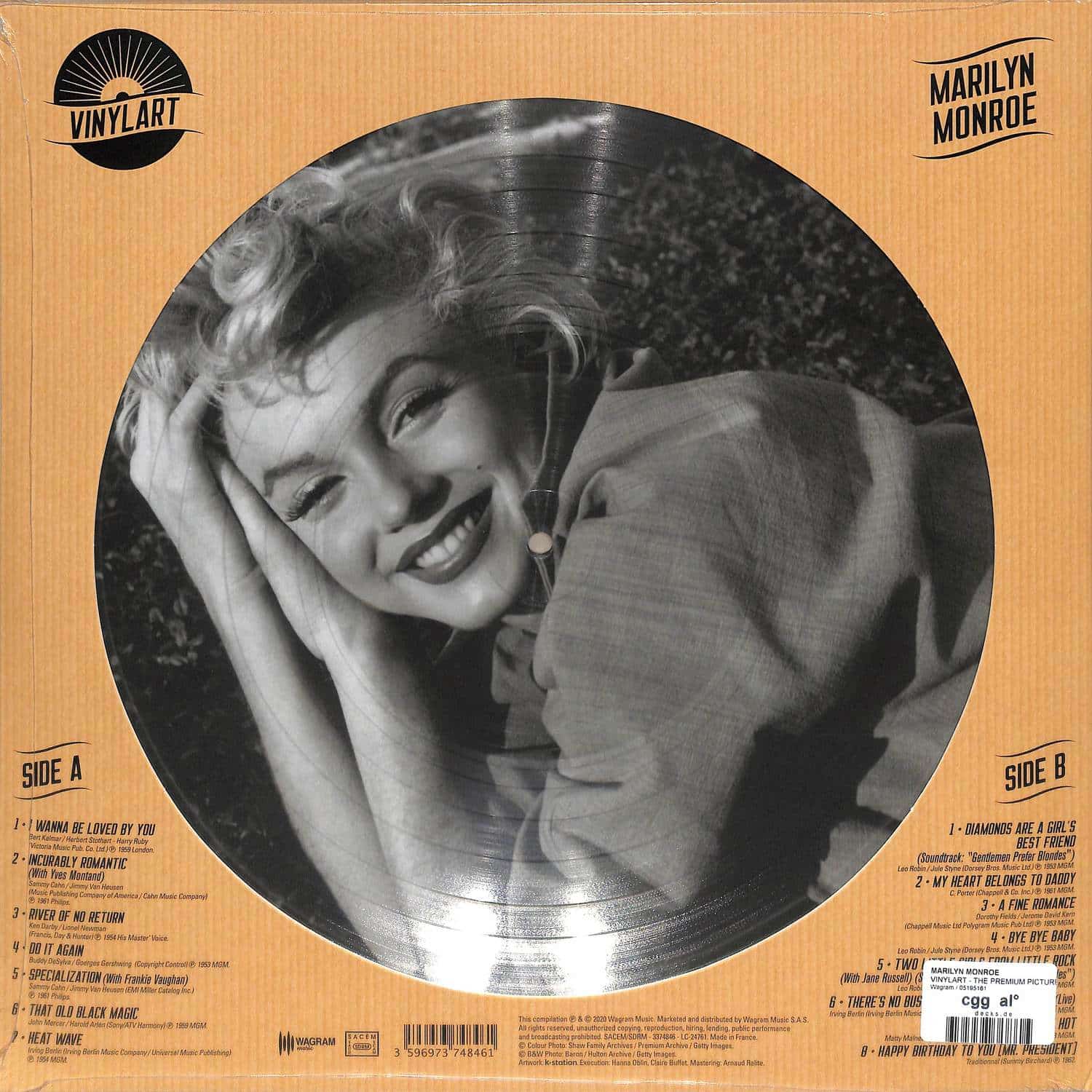 Marilyn Monroe - VINYLART - THE PREMIUM PICTURE DISC COLLECTION