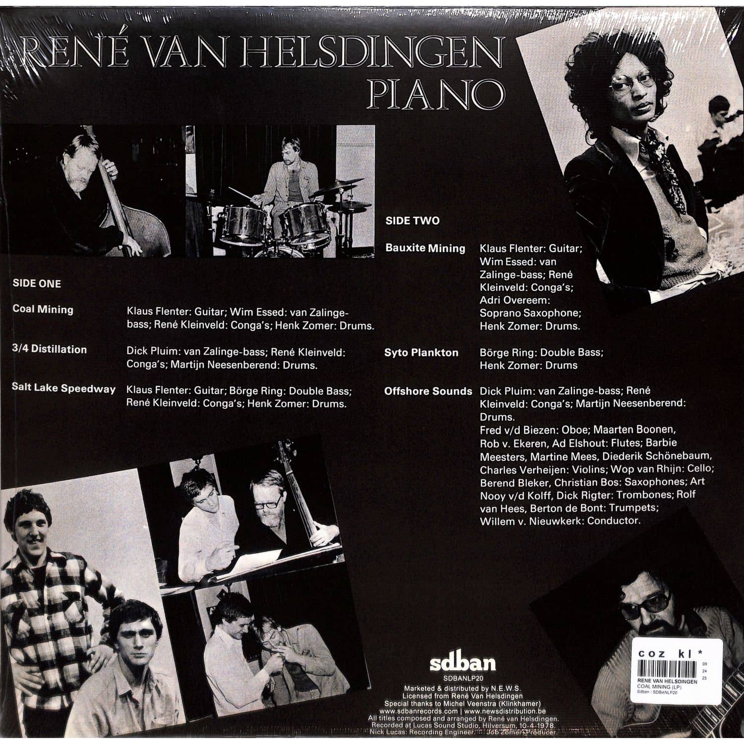 Rene van Helsdingen - COAL MINING / Sdban / SDBANLP20 | 12 Inch LP 