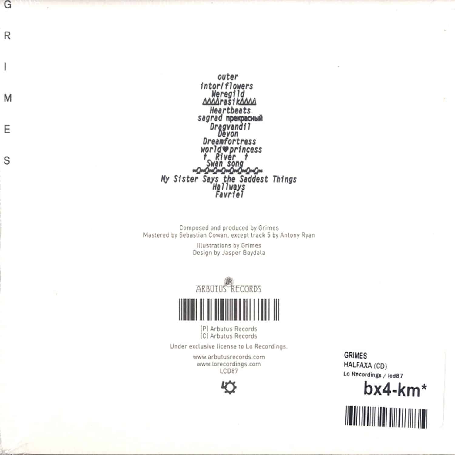 Grimes Halfaxa　限定抽選販売品 Grimes – Halfaxa | Releases | Discogs