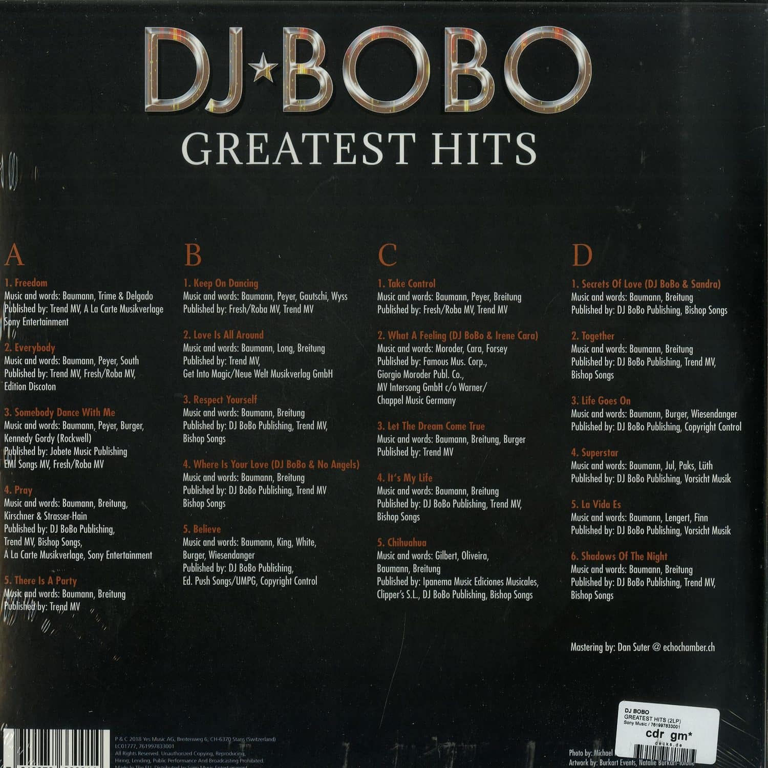 DJ Bobo - GREATEST HITS