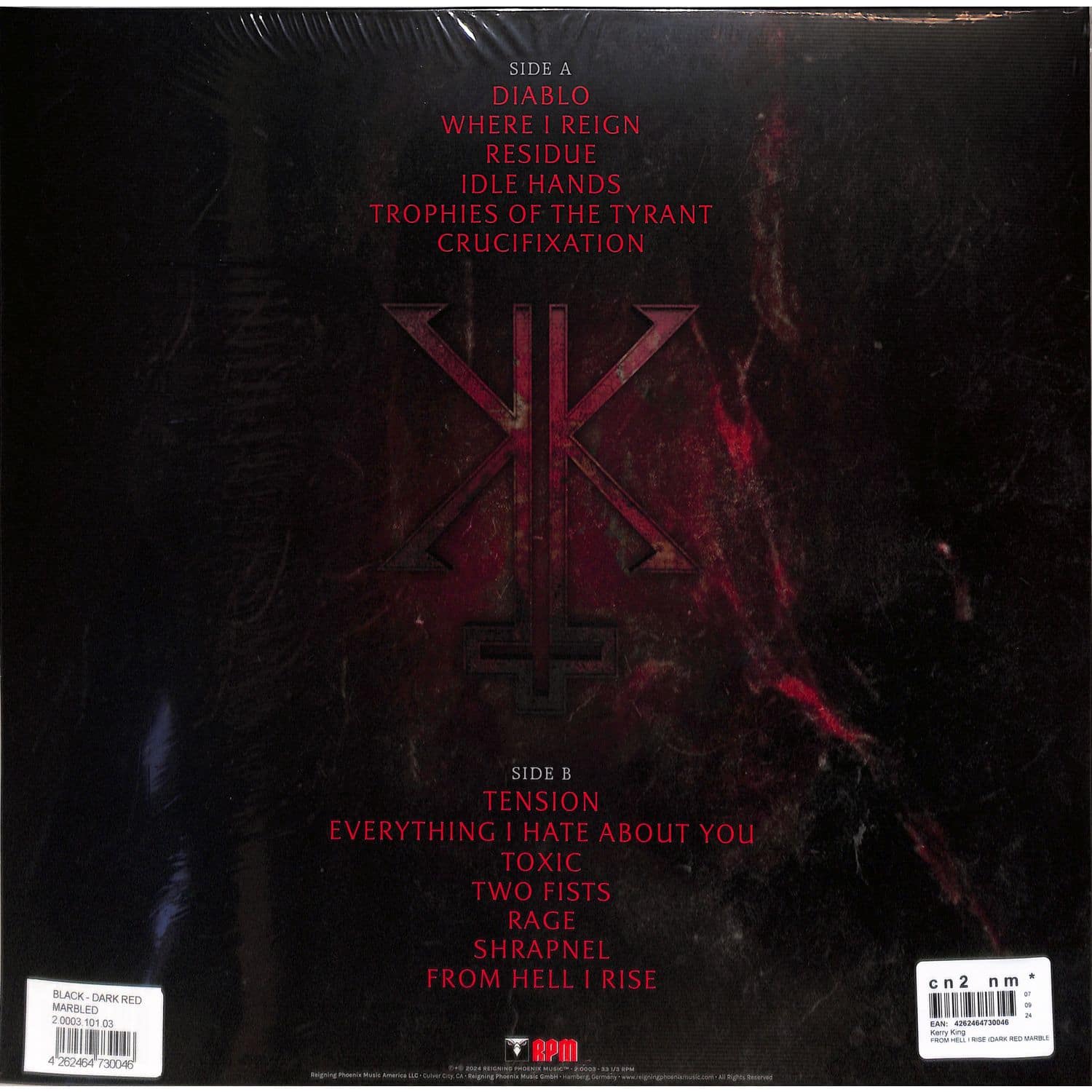 欧LP Kerry King From Hell I Rise 2.0003 Reigning Phoenix Mus /00260 Kerry King - From Hell I Rise Music Bundle – RPM