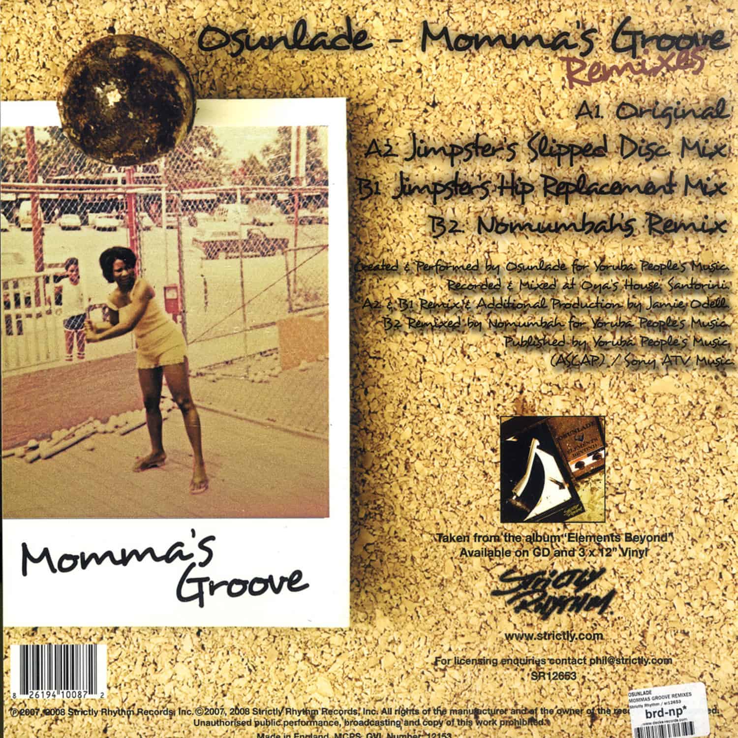 Osunlade Momma's Groove Jimpster's Slipped Disc Mix