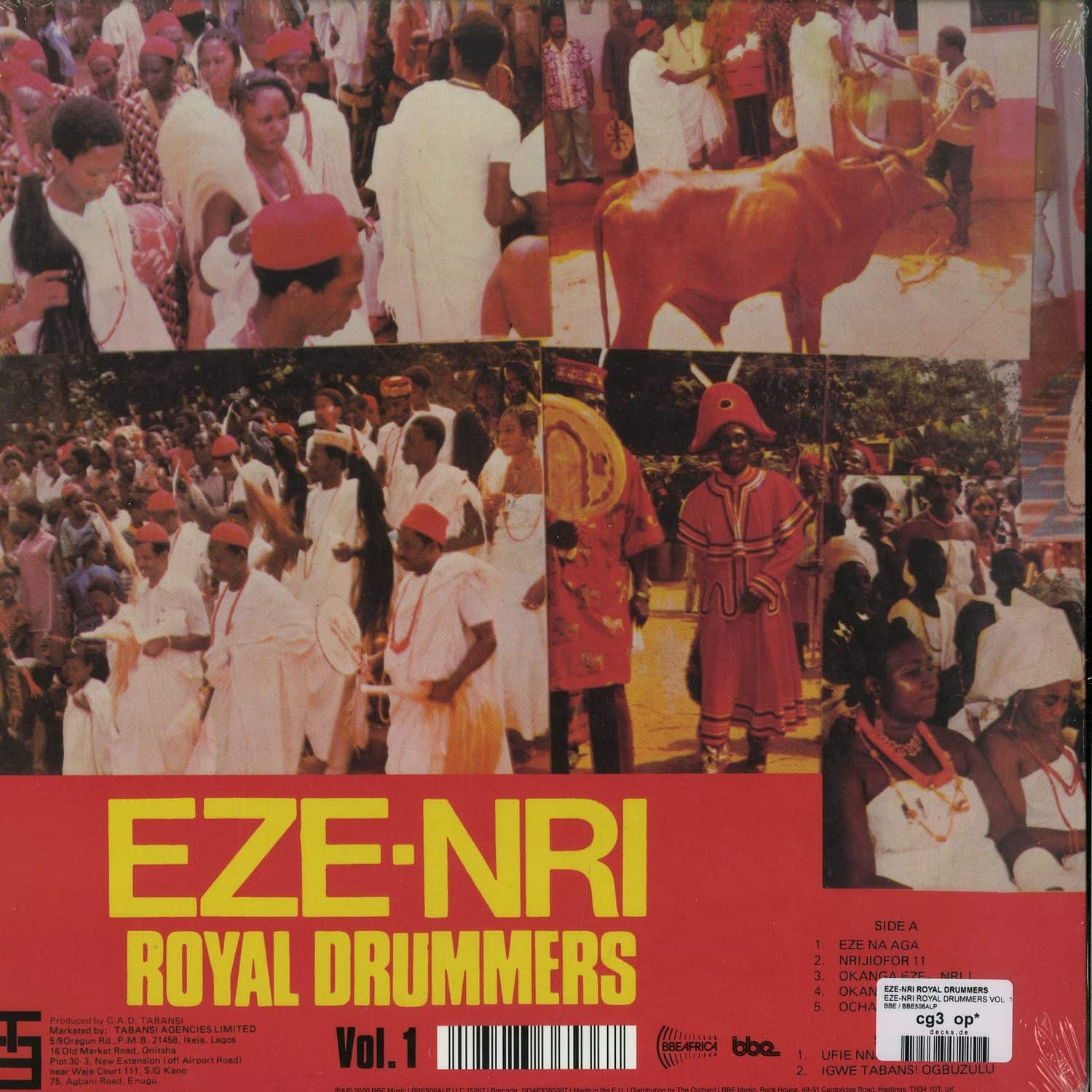 英LP Eze-Nri  Drummers Eze-Nri  Drummers Vol 1 BBE506ALP BBE /00260 Eze-Nri Royal Drummers – Vol. 1 | Eze-Nri Royal Drummers | BBE