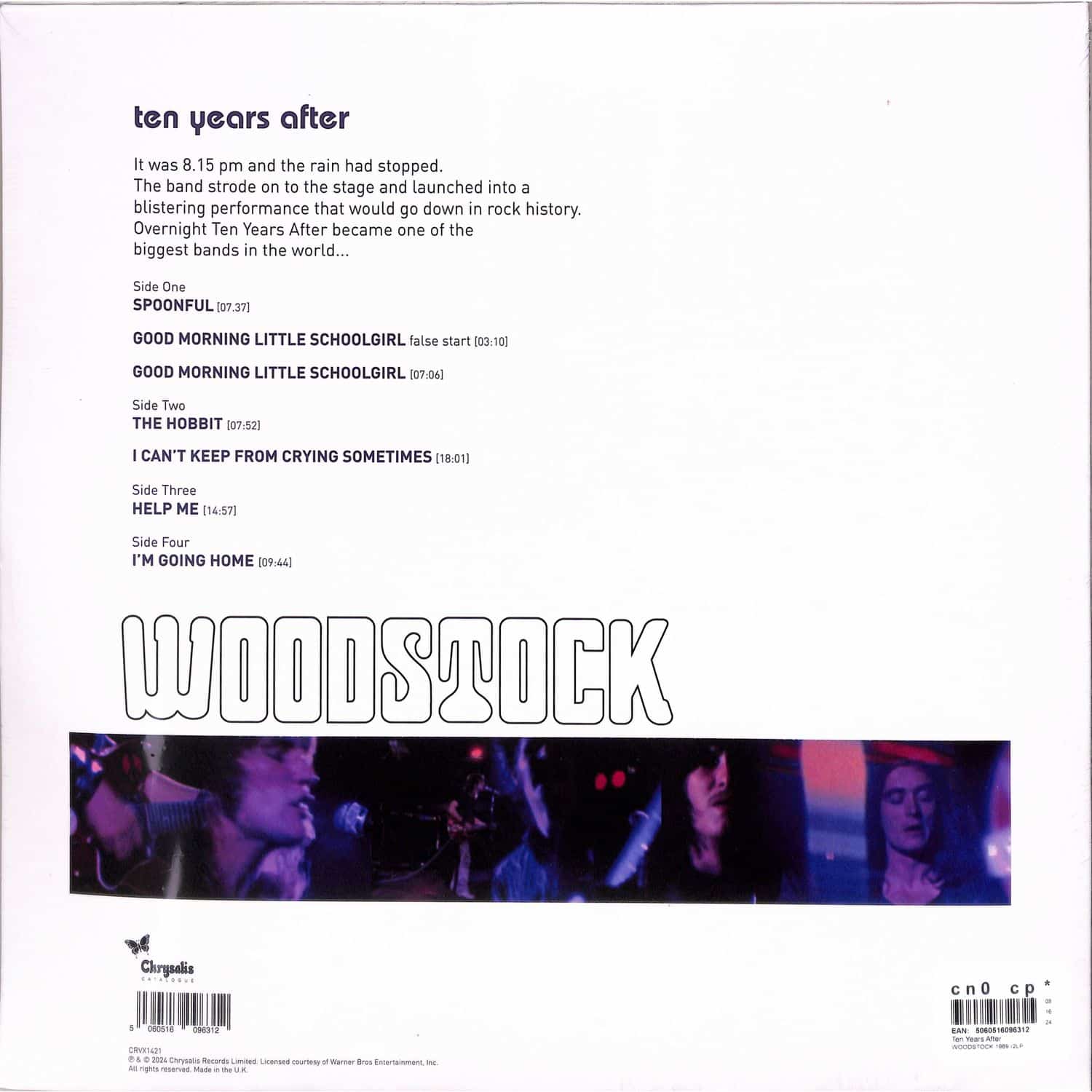 英2LP Ten Years After Woodstock 1969 CRVX1421 Chrysalis Catalogue 未開封 /00400 Ten Years After - WOODSTOCK 1969