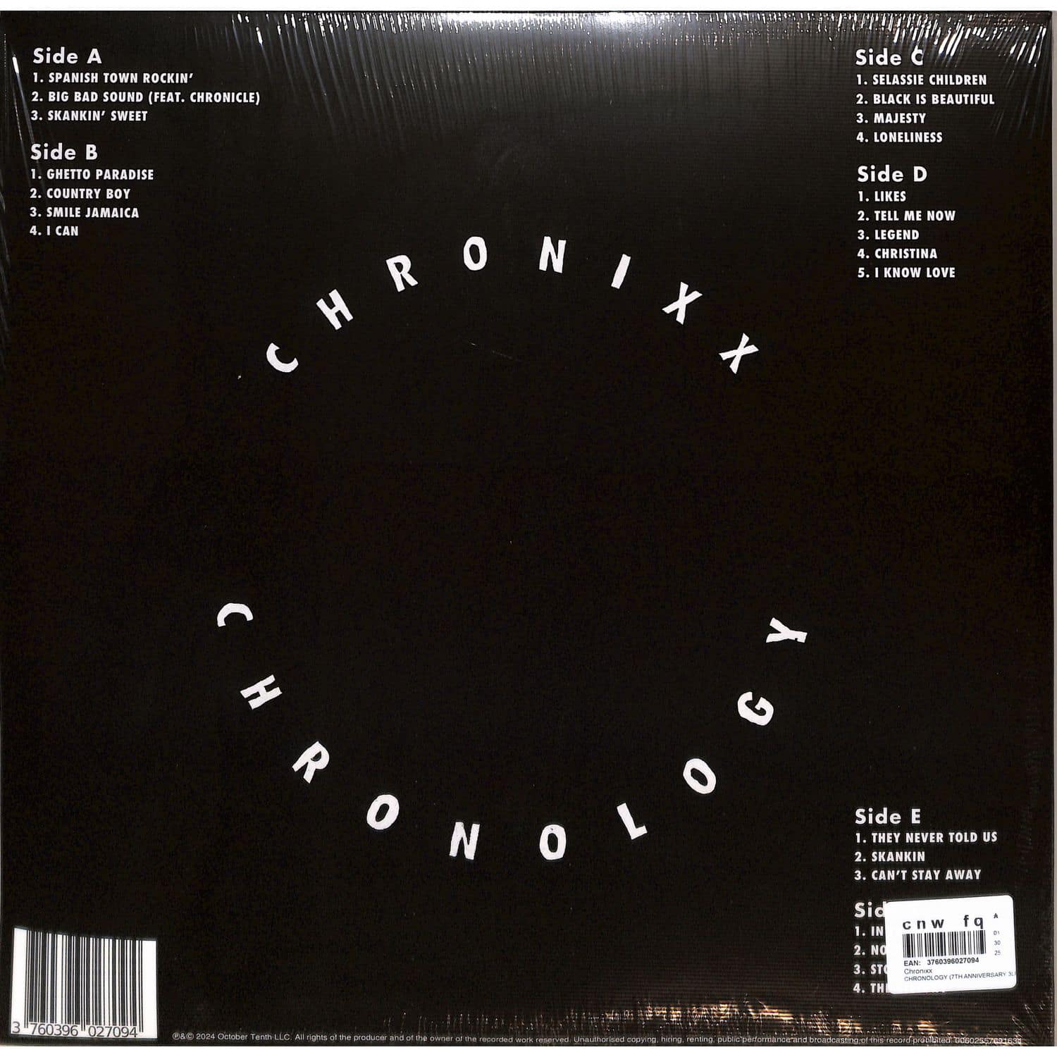 Chronixx Chronology レコード 3LP 新品 2025 Vinyl - Chronixx - Chronology [7th Anniversary Edition