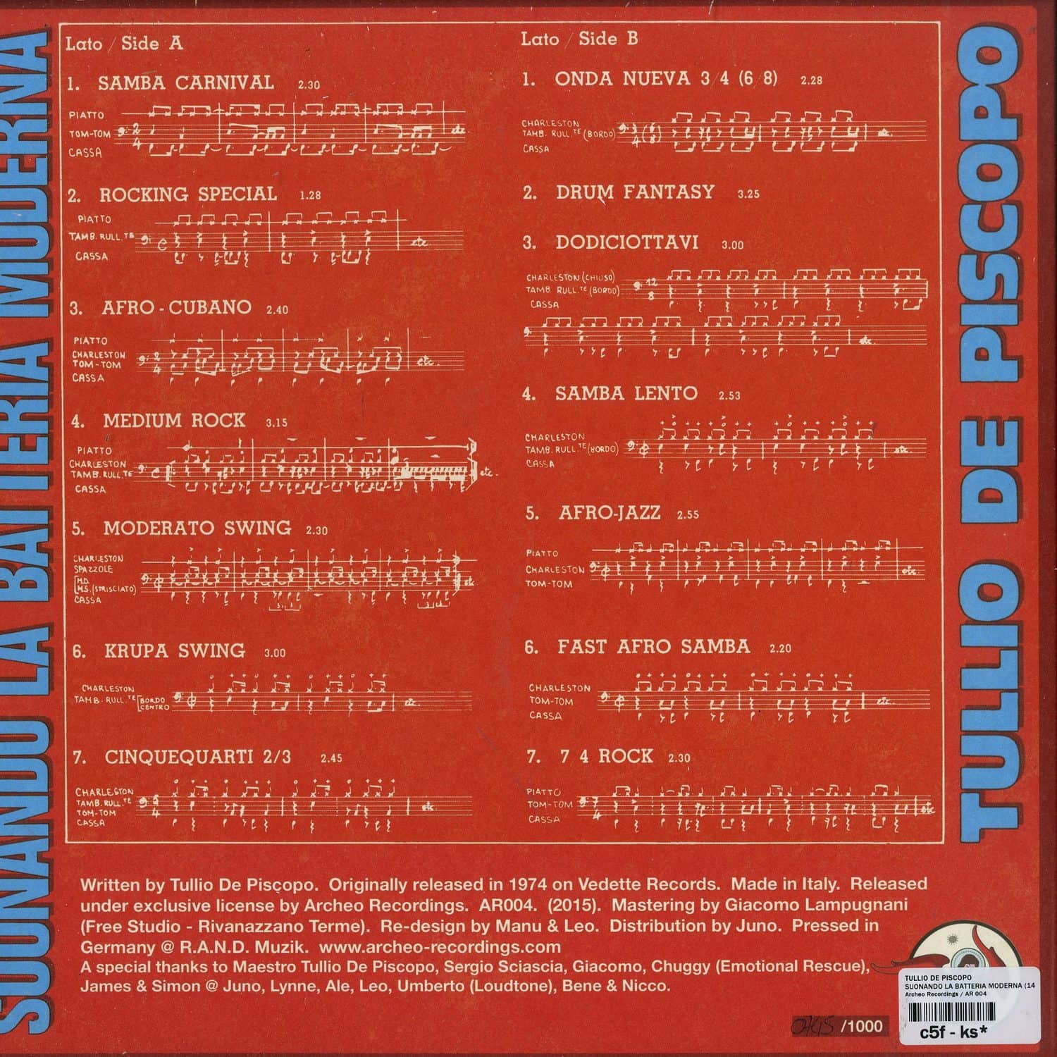 Tullio De Piscopo SUONANDO LA BATTERIA MODERNA