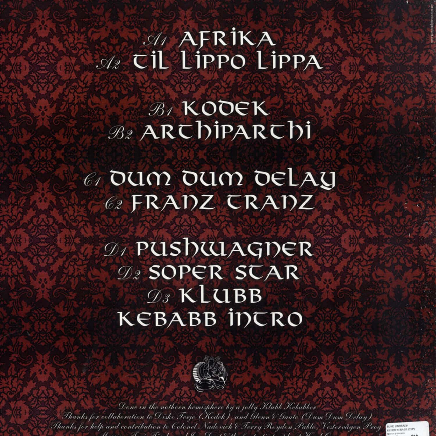 Rune Lindbaek - KLUBB KEBABB / NOIDLP90000 | 2x12 Inch Vinyl 