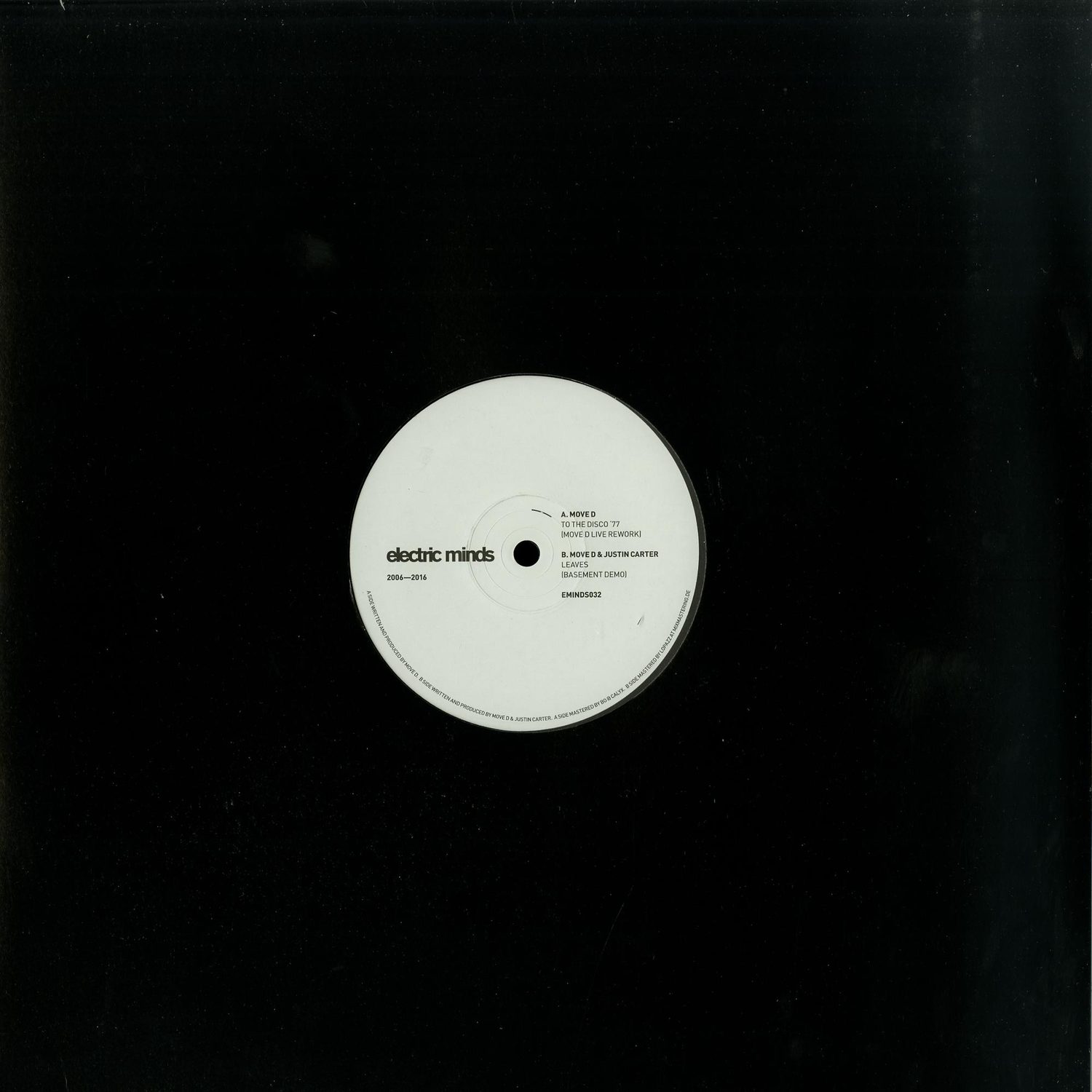 その他 Move D & Justin Carter To The Disco '77 Move D - To The Disco '77 (Move D Live Rework) / Leaves