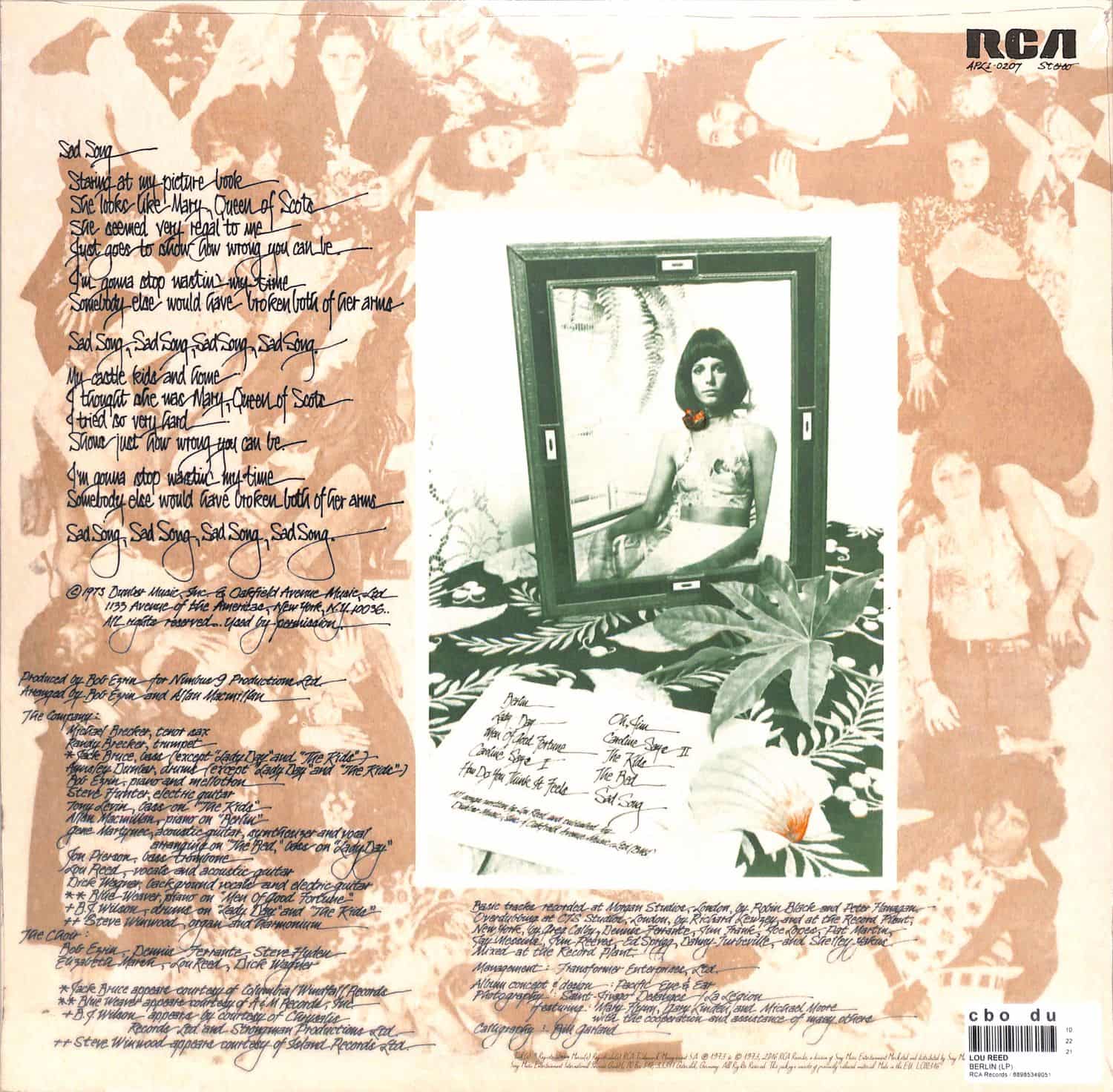 12inchLP／Lou Reed：Berlin Lou Reed – Berlin – Vinyl (LP, Album, Stereo), 1973 [r7076331