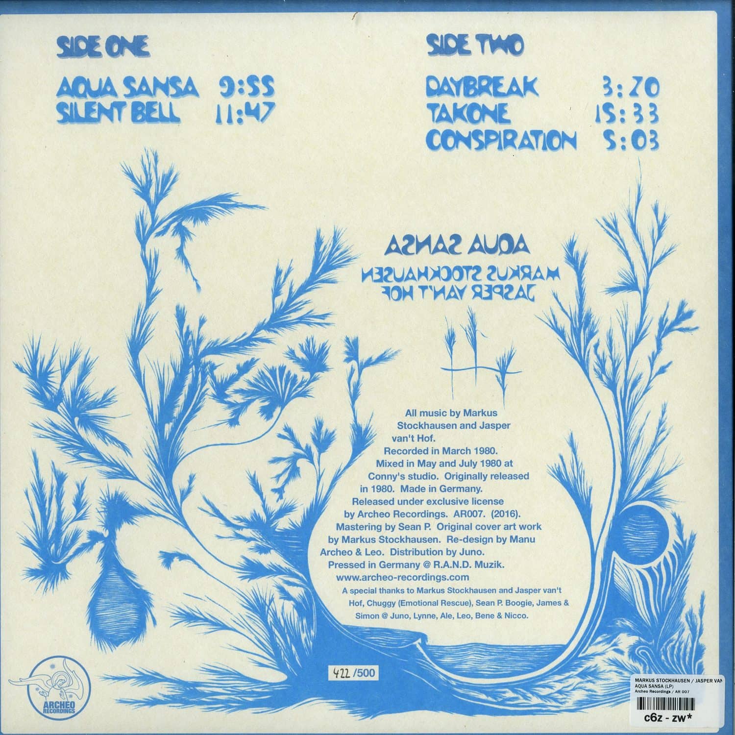 Markus Stockhausen / Jasper Vant Hof - AQUA SANSA