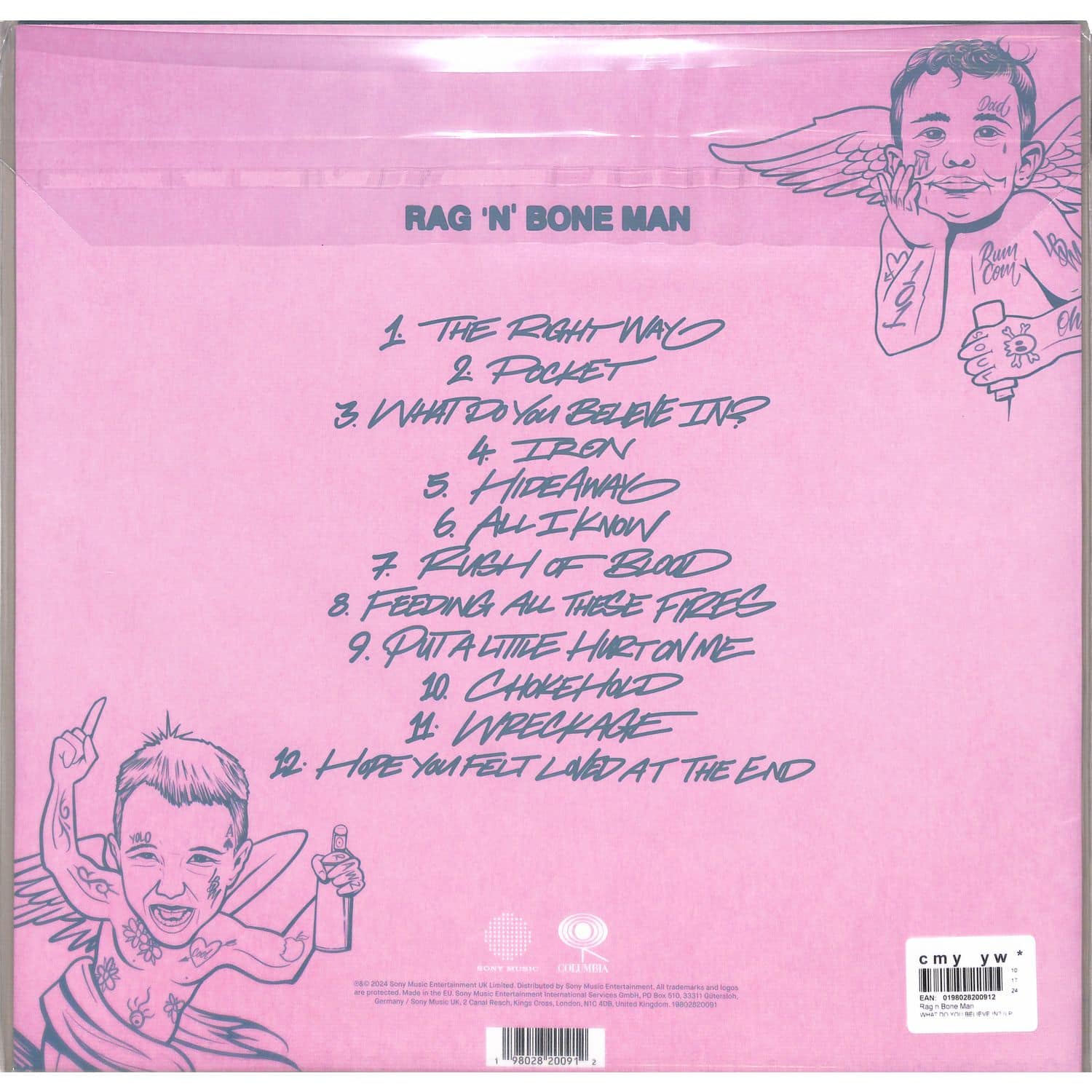 英、欧LP RagnBone Man What Do You Believe In? 19802820091 Sony Music, Columbia /00260 Rag'n'Bone Man WHAT DO YOU BELIEVE IN Vinyl Record
