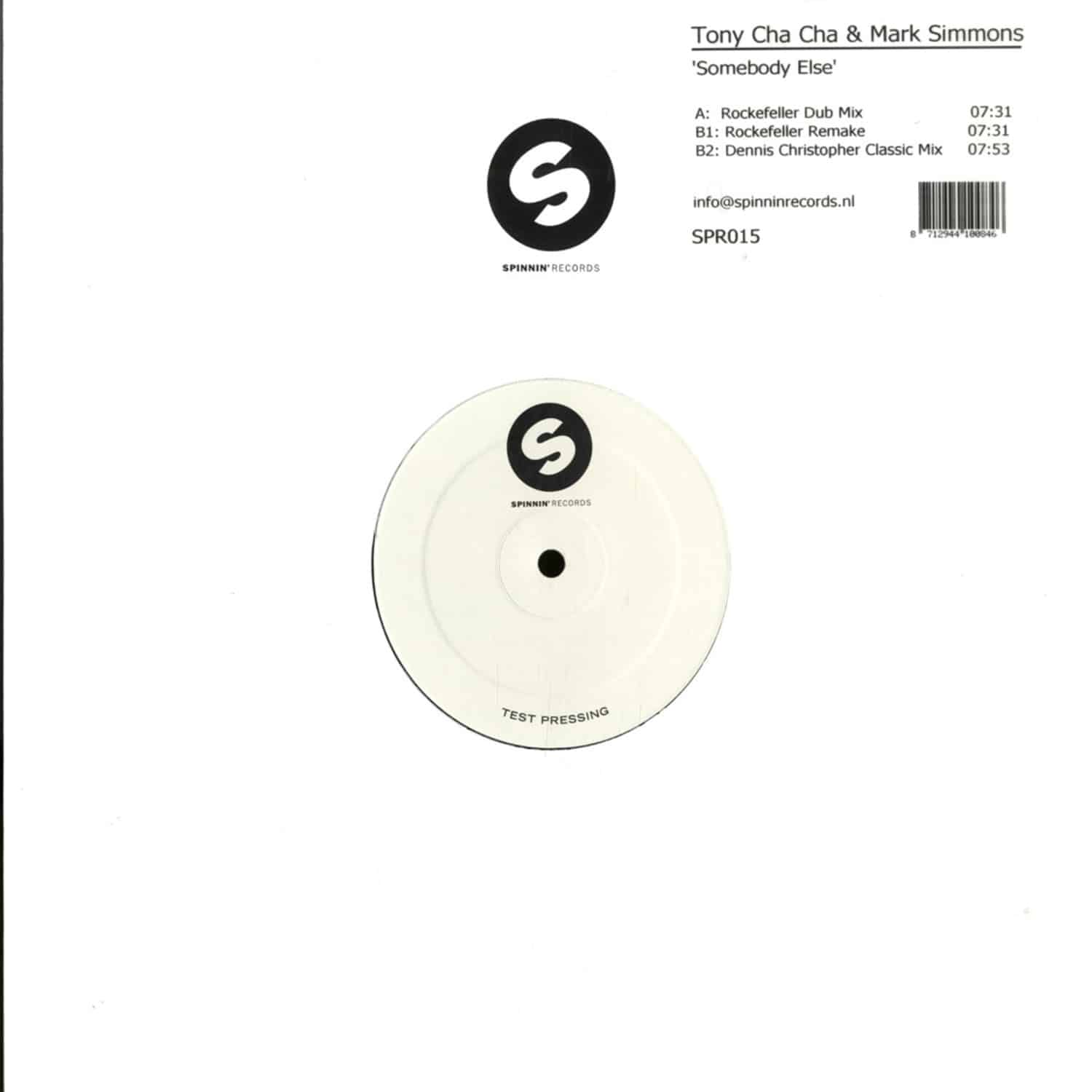 Tony Cha Cha & Mark Simmons - SOMEBODY ELSE