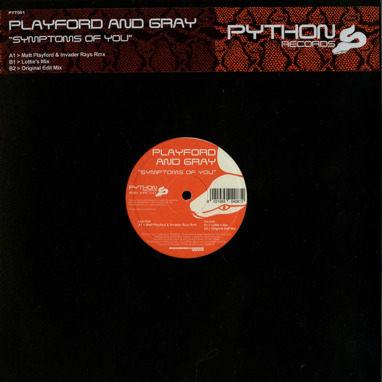 Playford And Gray - SYMTOMS OF YOU