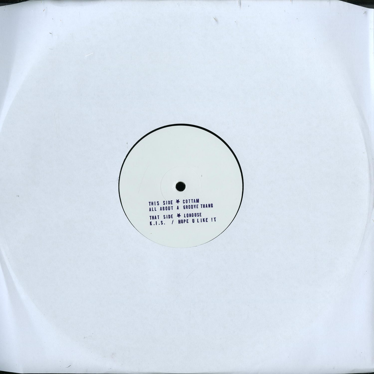 Lohouse / Cottam - ABOUT A GROOVE THANG EP