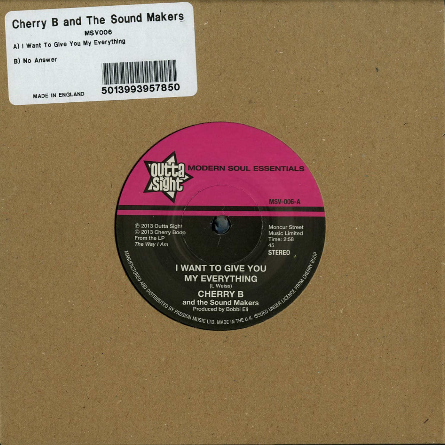 Cherry B And The Sound Makers - I WANT TO GIVE YOU MY EVERYTHING 