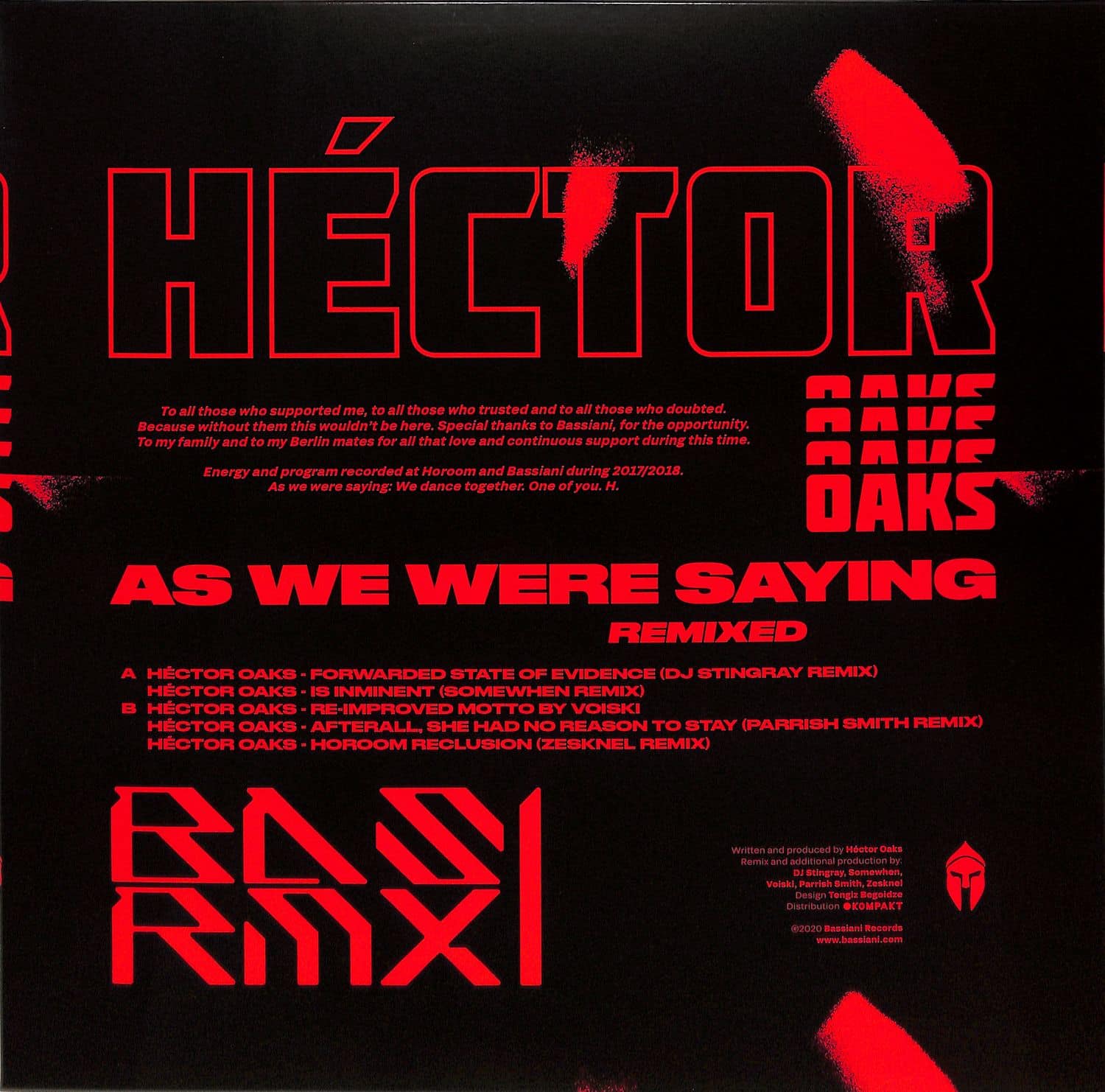 Hector Oaks - AS WE WERE SAYING REMIXED