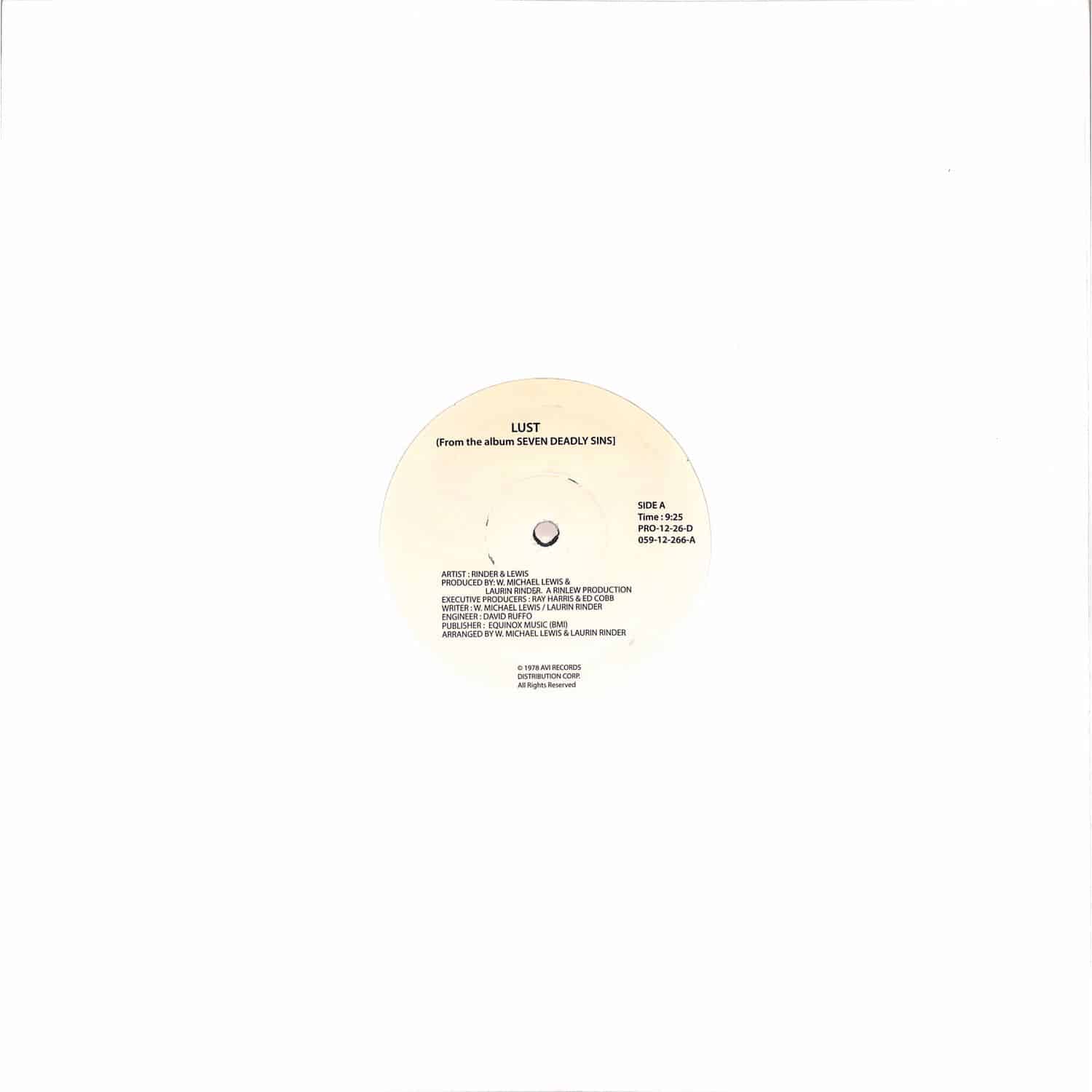 Rinder & Lewis - LUST / LOVE POTION #9