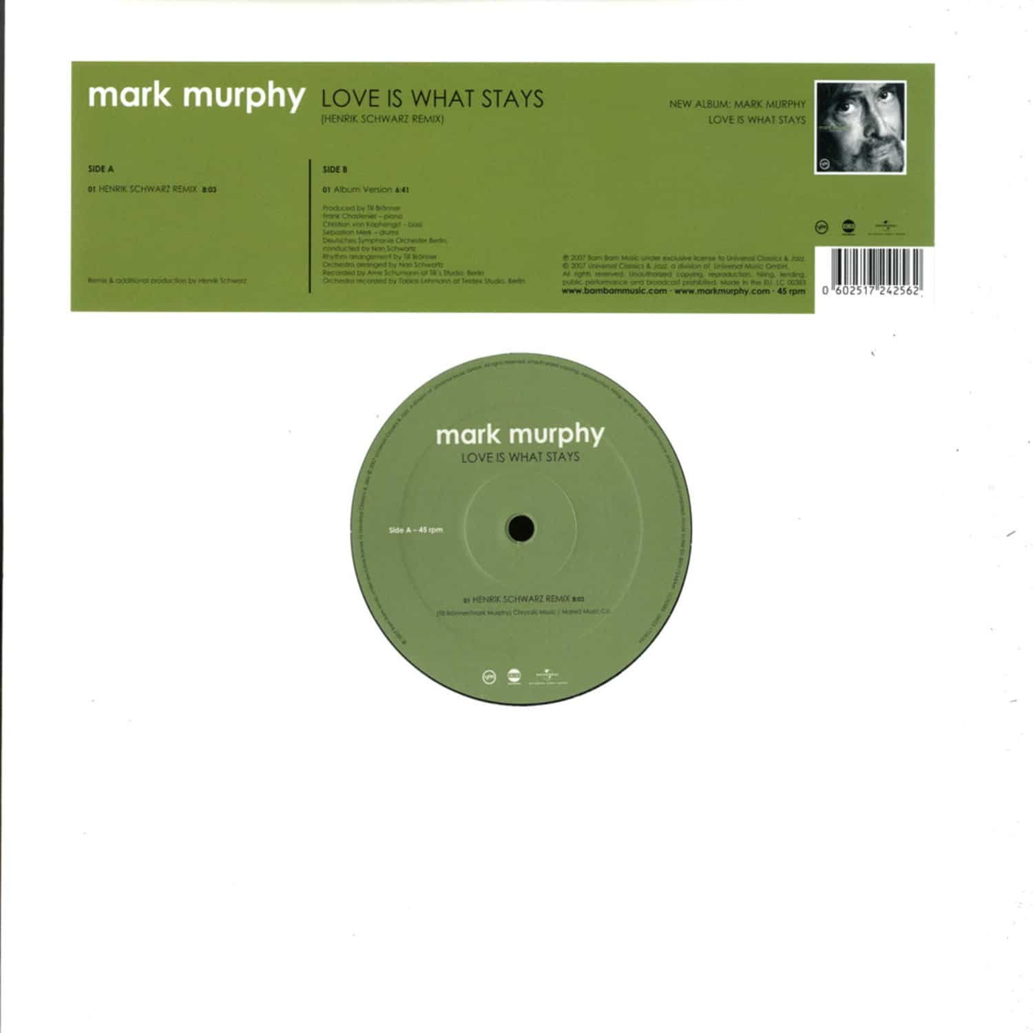 Mark Murphy - LOVE IS WHAT STAYS / HENRIK SCHWARZ RMX