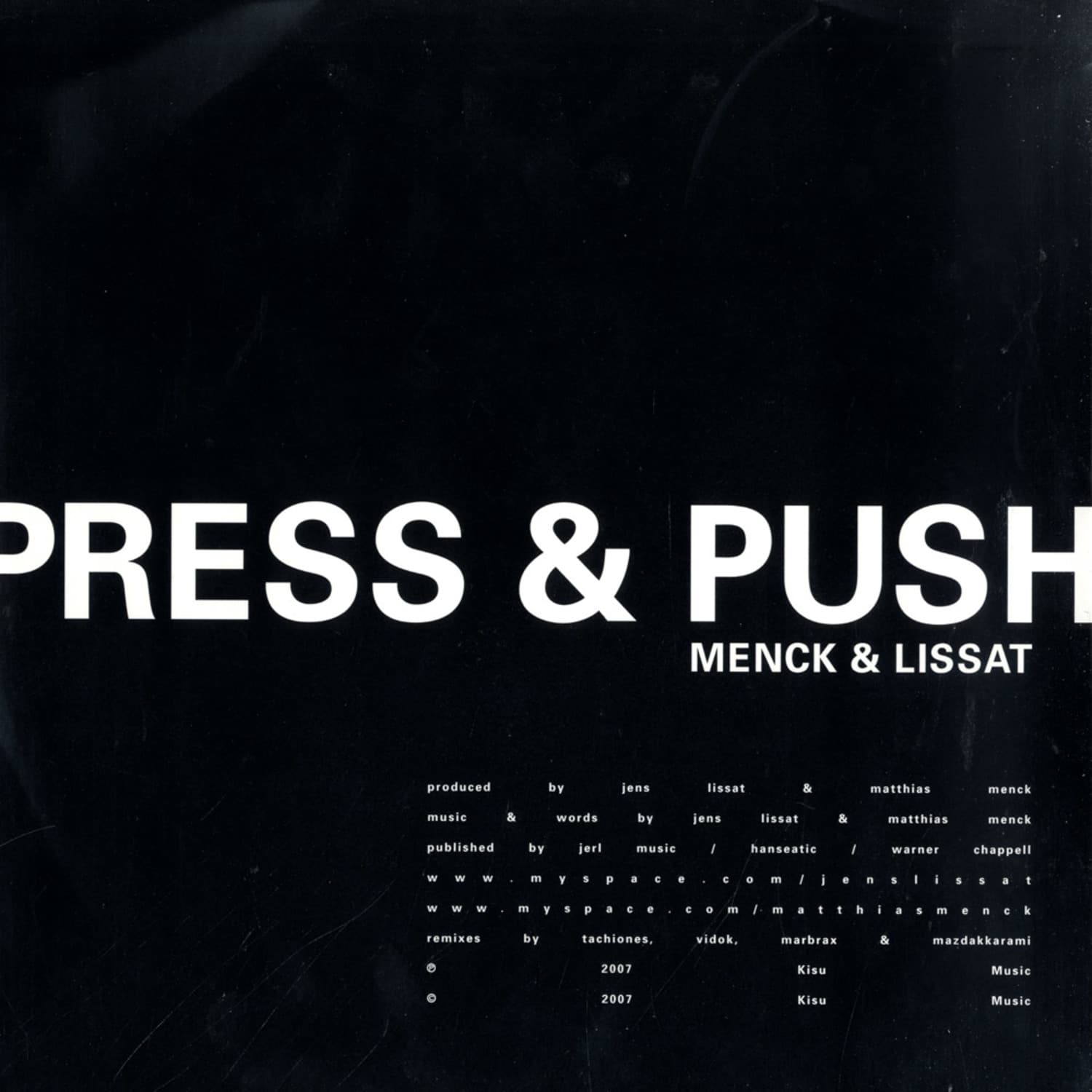 Menck & Lissat - PRESS & PUSH