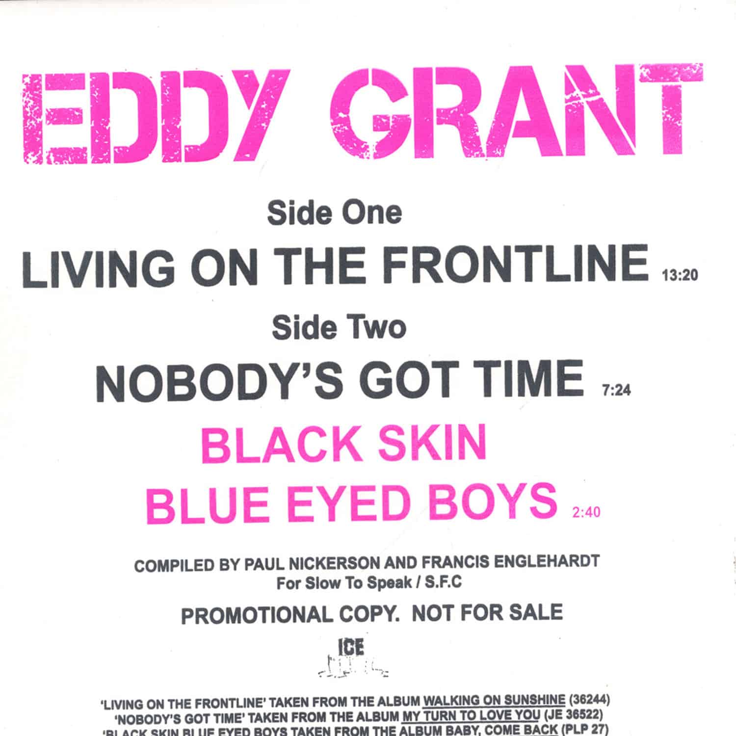 Eddy Grant - LIVING ON THE FRONTLINE