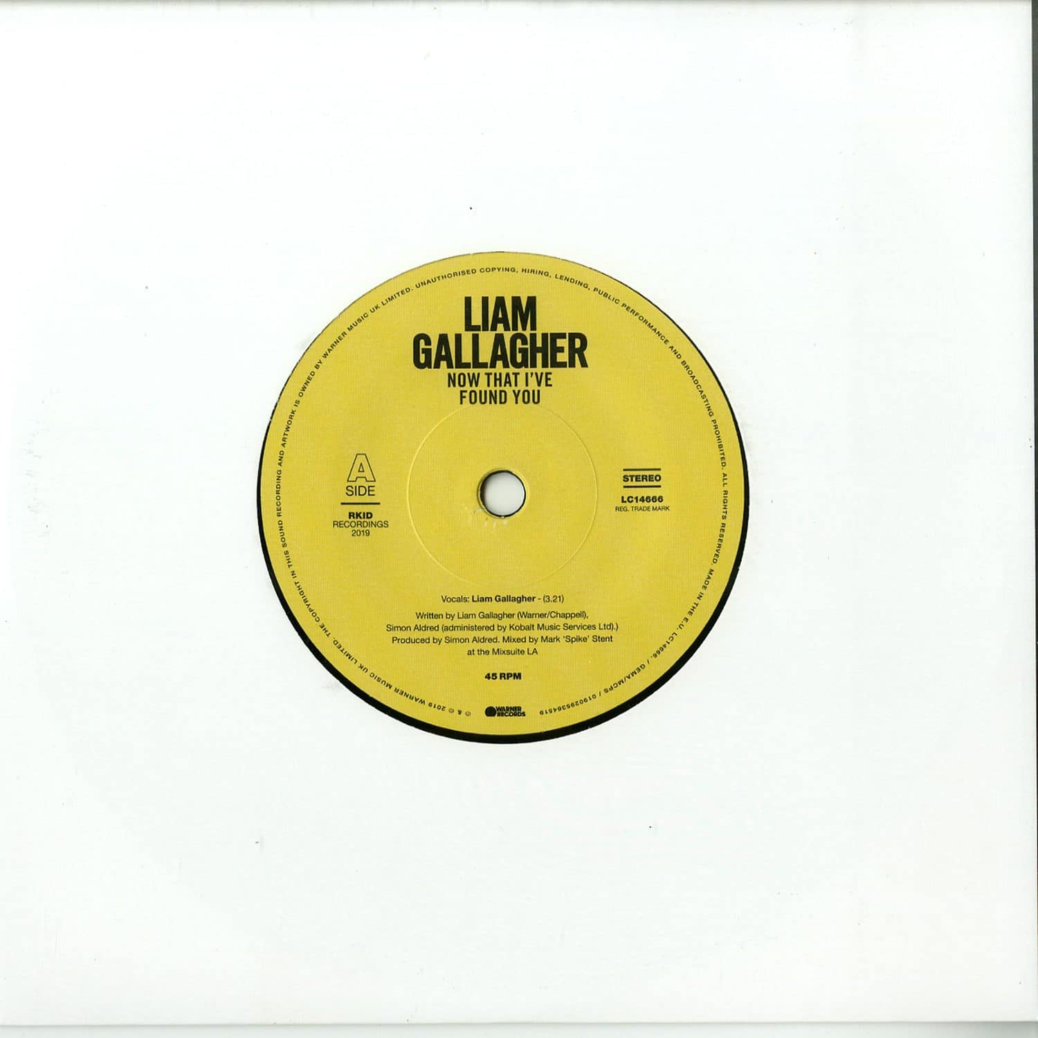 Liam Gallagher - NOW THAT IVE FOUND YOU 