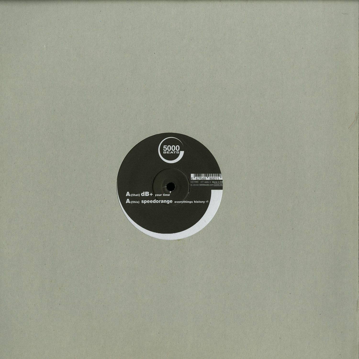 dB+ / Speedorange - YOUR TIME / EVERYTHINGS HISTORY